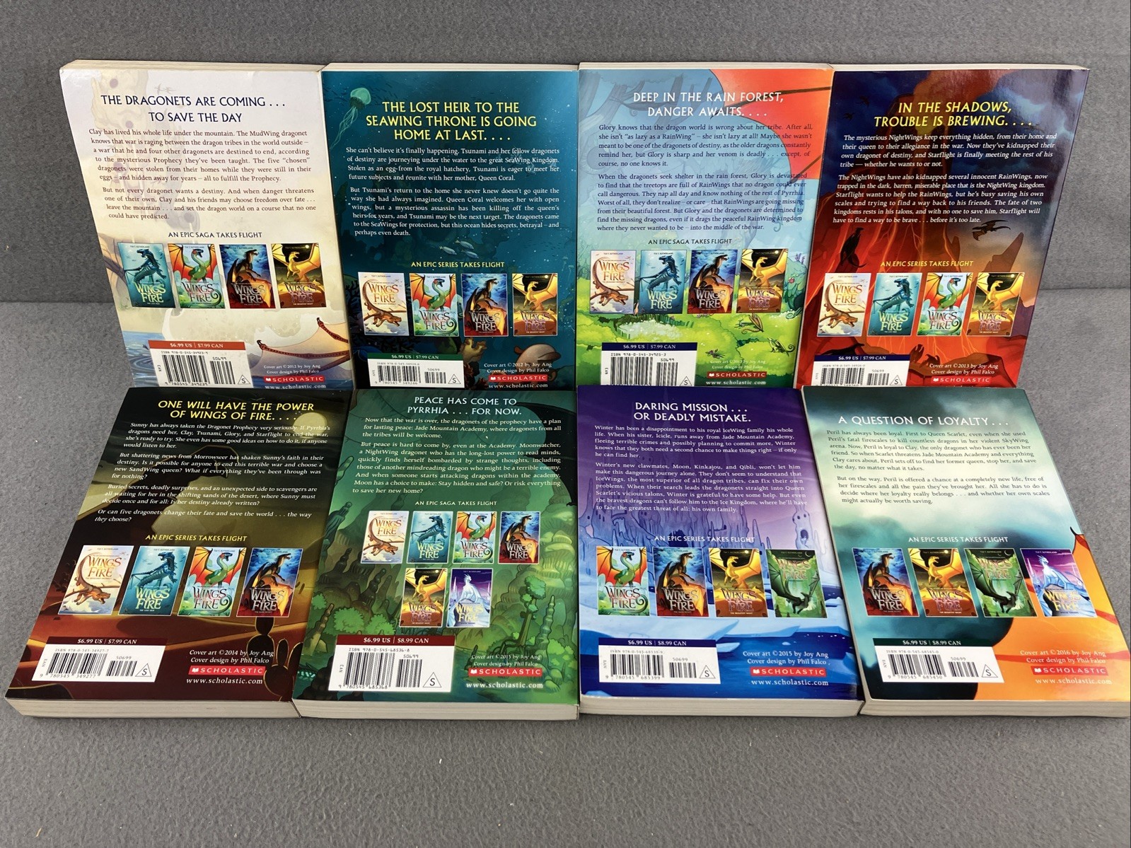 Wings of Fire – First 8 Books Collection Box Set by Tui T. Sutherland Bundle Lot