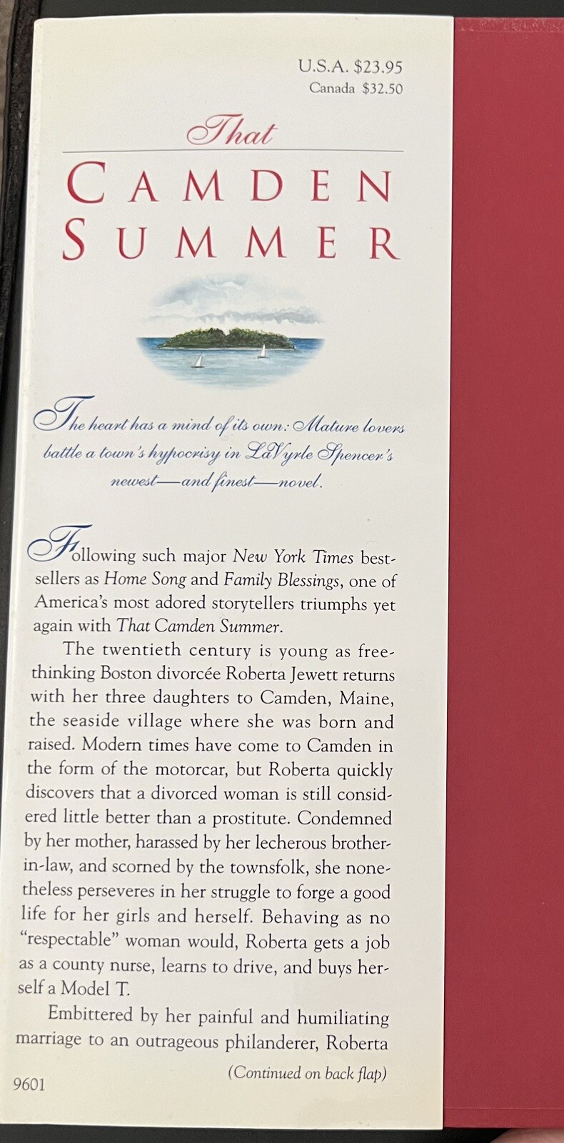 That Camden Summer~LaVyrle Spencer~1996~Hardcover~Dust Jacket~368 pages