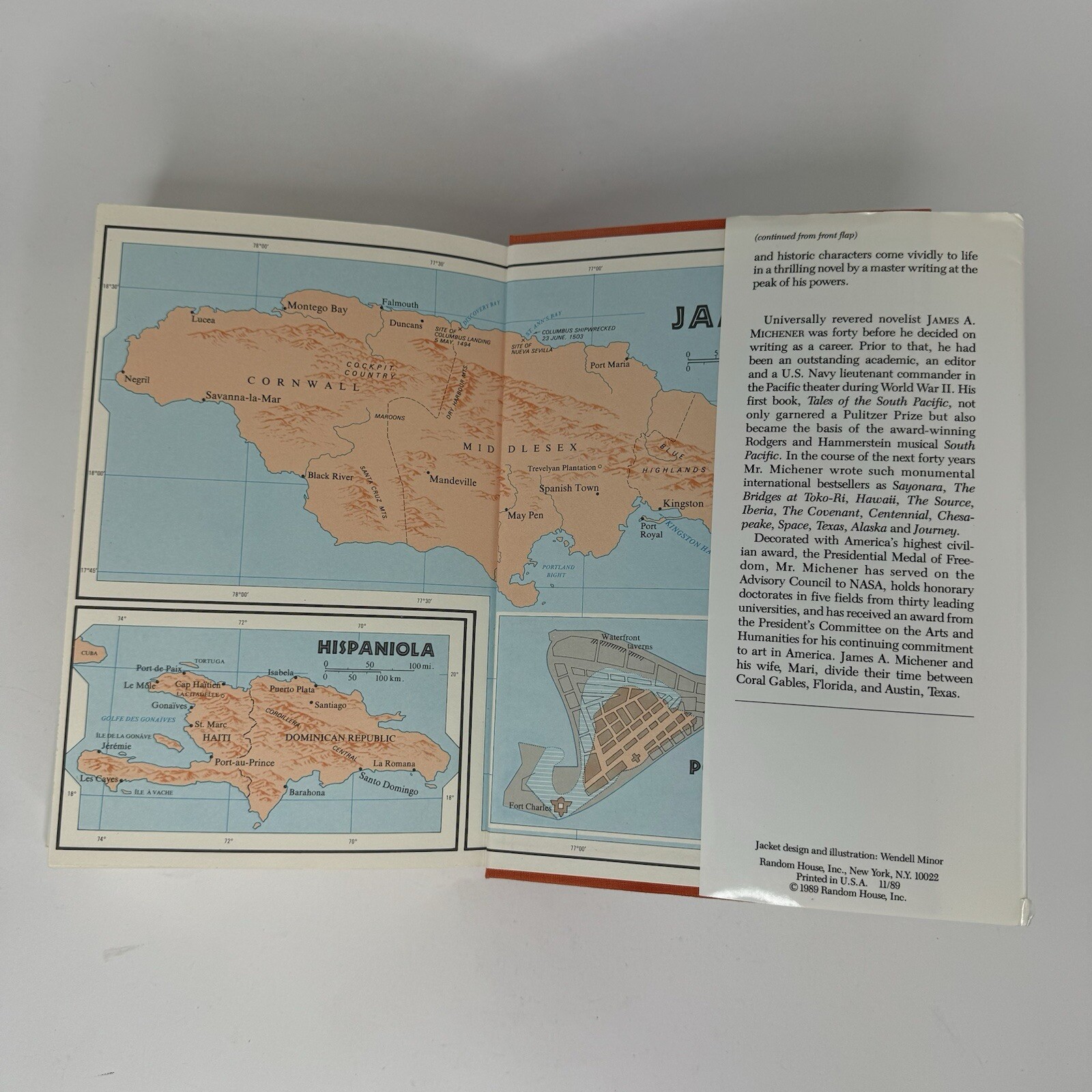 Carribean a Novel by James A. Michener 1st Edition Hard Cover with Dust Jacket
