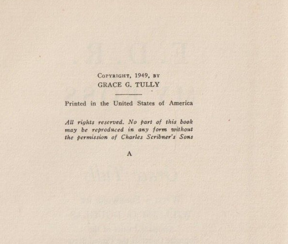 F.D.R. MY BOSS – Grace Tully 1949, Hardcover