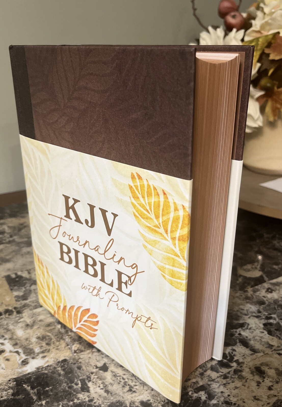 KJV Journaling Bible with Prompts [Copper Leaf] by Compiled by Barbour Staff
