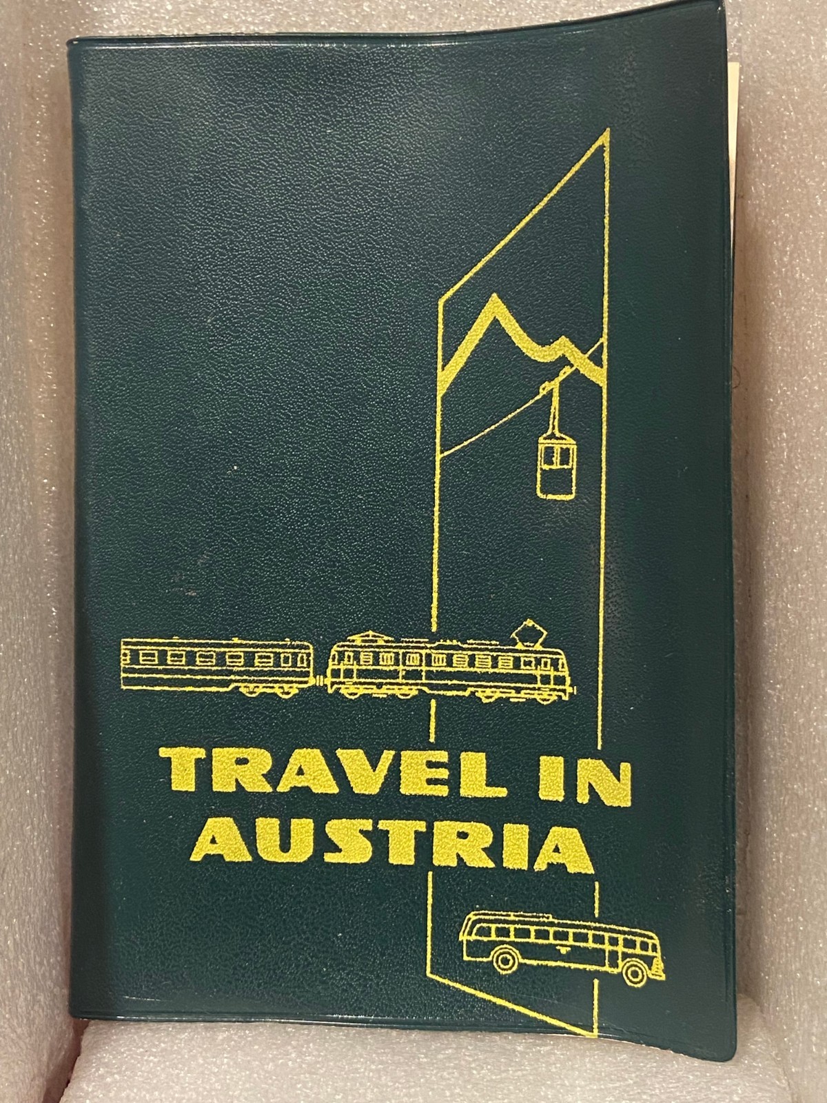 Vintage 6.5″ Travel in Austria Book Vinyl Cover w/Fold Out Maps *Pre-Owned* BSDS