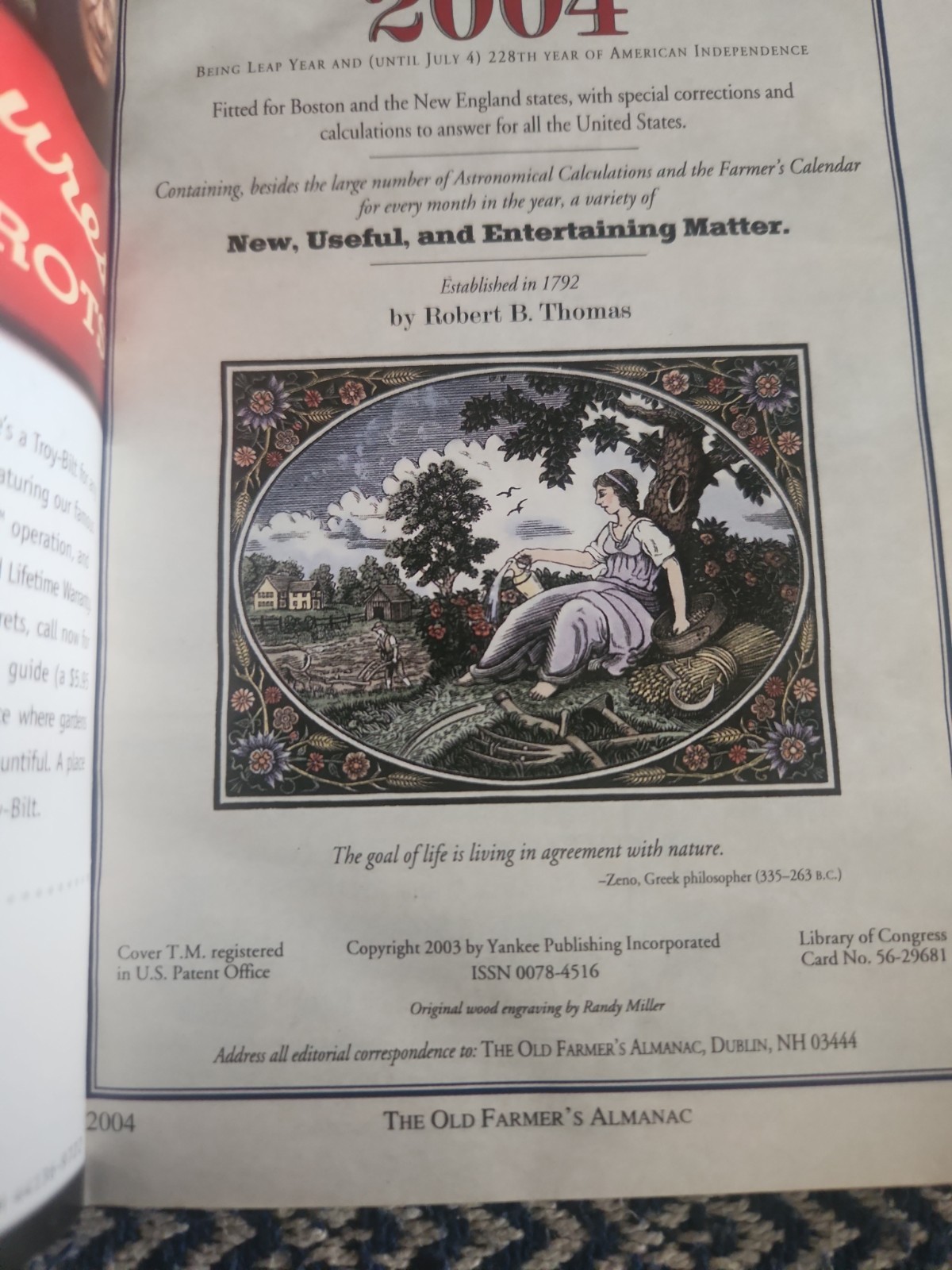 The Old Farmers Almanac 2004 – Hardcover By Almanac, Old Farmers