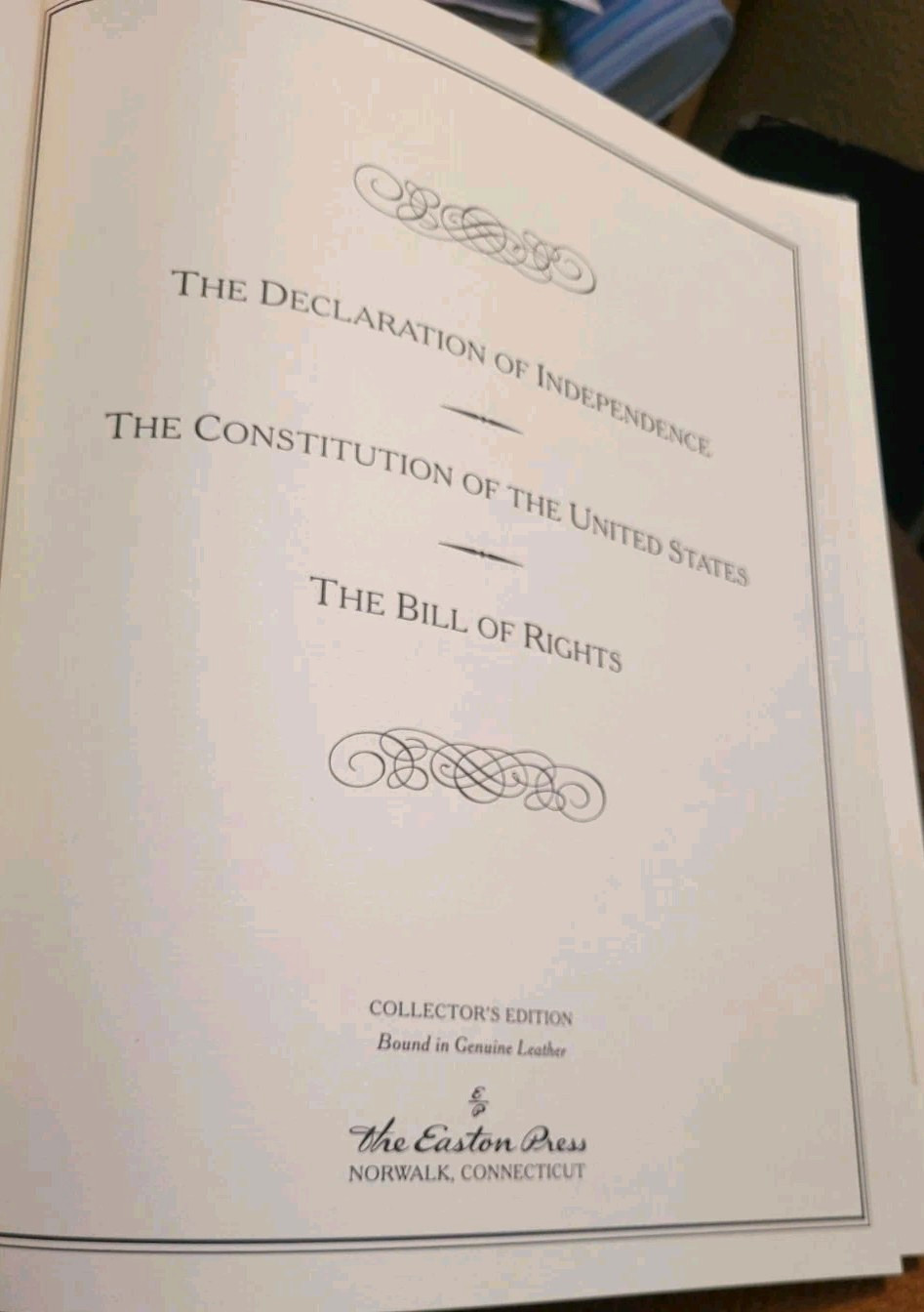Documents of American Freedom Easton Press LEATHER BOUND Collector’s Edition