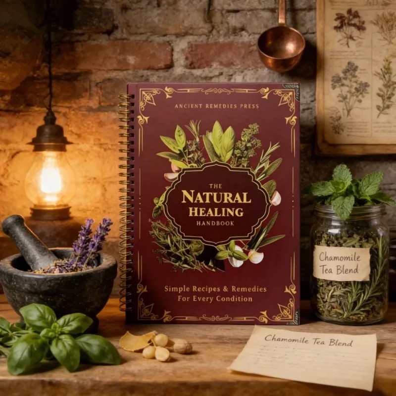 The Natural Healing Handbook, Spiral-Bound Guide for Herbal Remedies and Natural