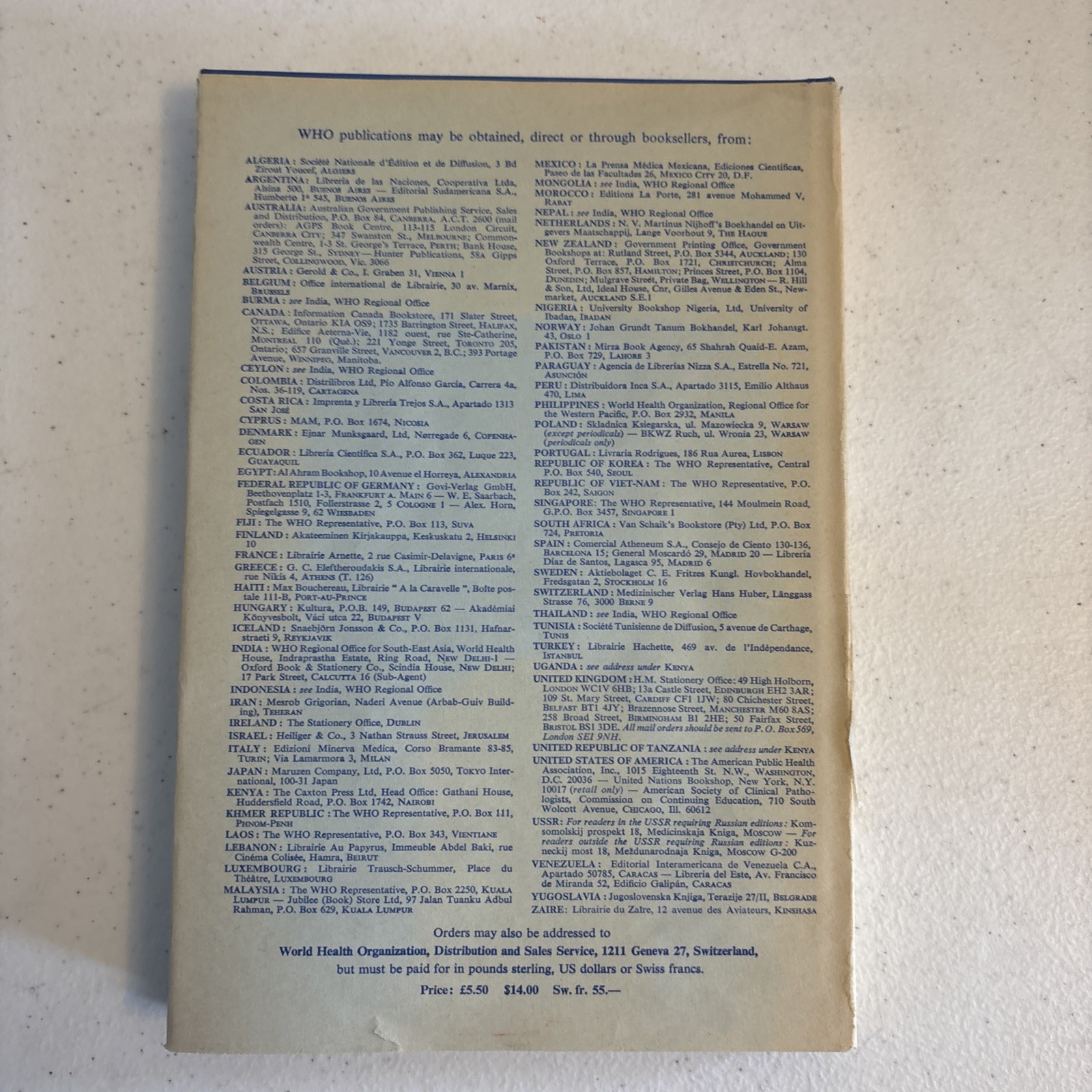 Histological Typing of Bone Tumours (1972) – WHO – Hardcover Medical Pathology