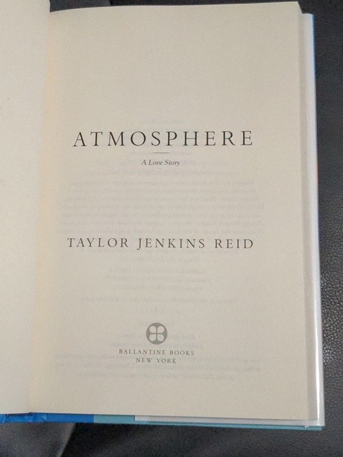 Signed Taylor Jenkins Reid Atmosphere: A Love Story Hardcover Near Fine