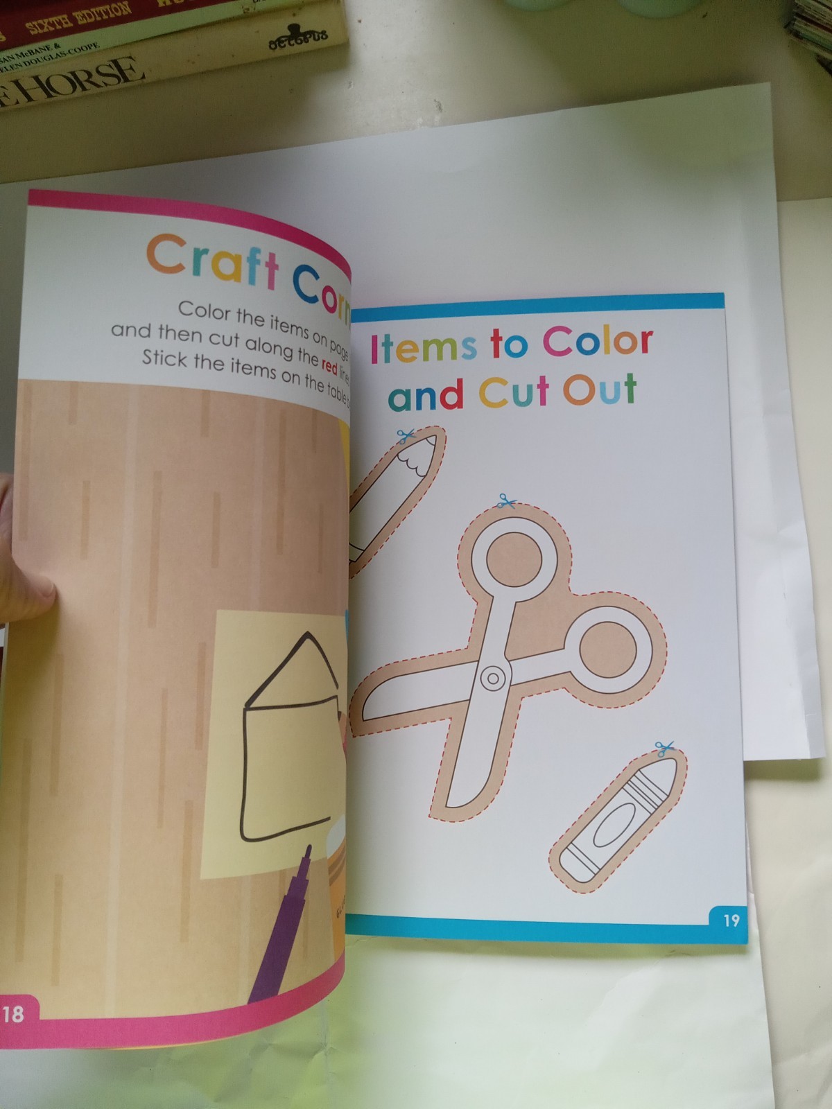 Scholastic Scissor Skills Cut-and-Paste Activity Book Ages 4-8 Illustrated