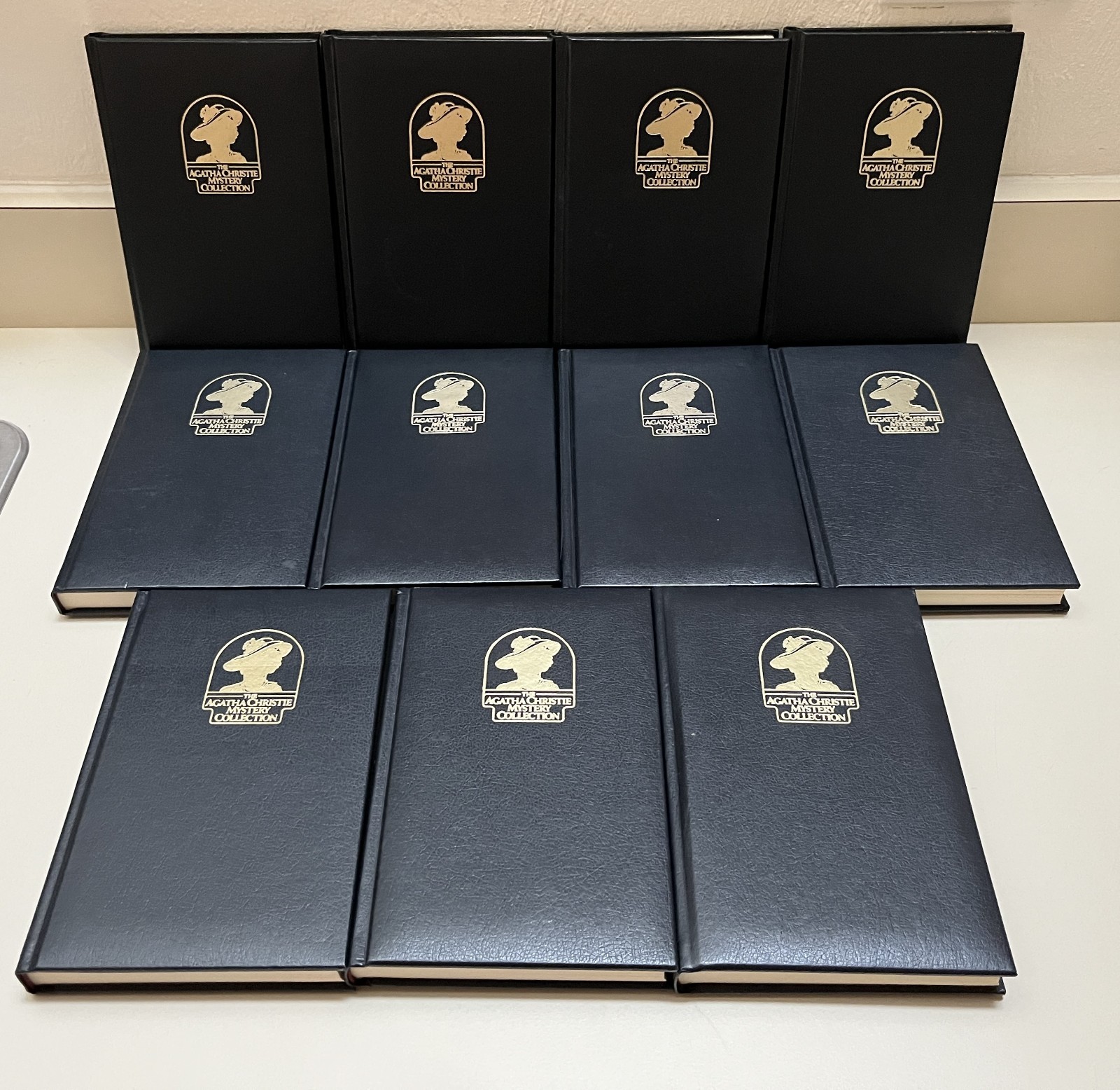 AGATHA CHRISTIE Lot of 11 Mystery Collection Hardcover Leatherette Books BANTAM