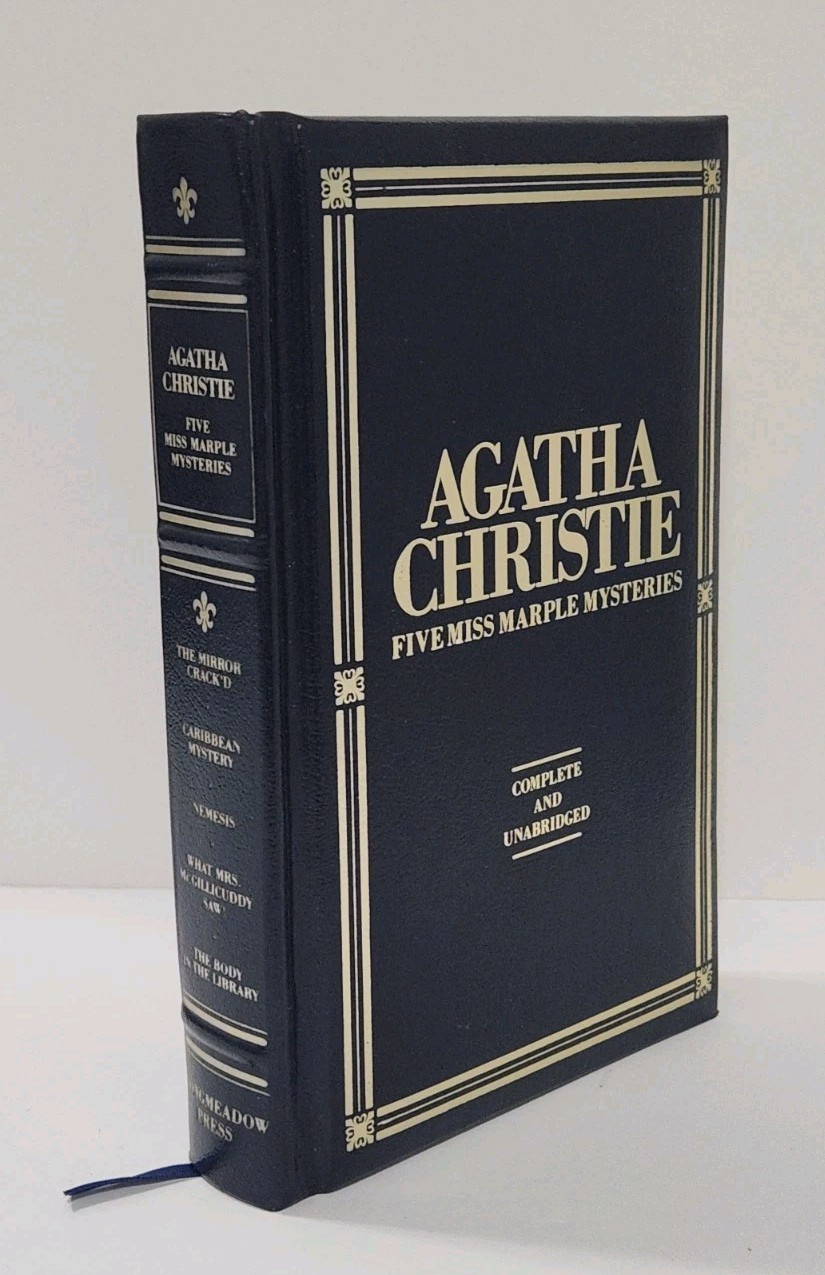 Agatha Christie – Five Miss Marple Mysteries – Longmeadow Press 1985 Leather