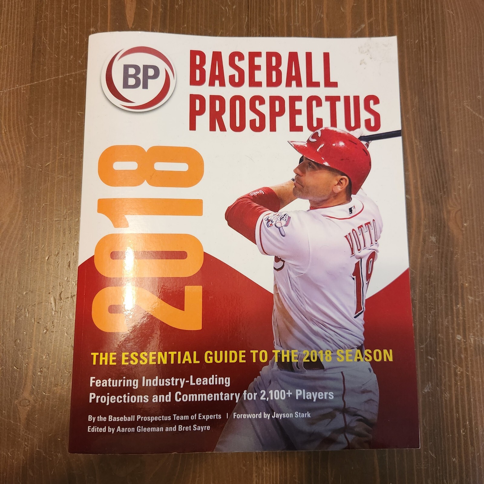 Baseball Prospectus 2018 Joey Votto Cover Thick Guide Book 594 Pages Collectible