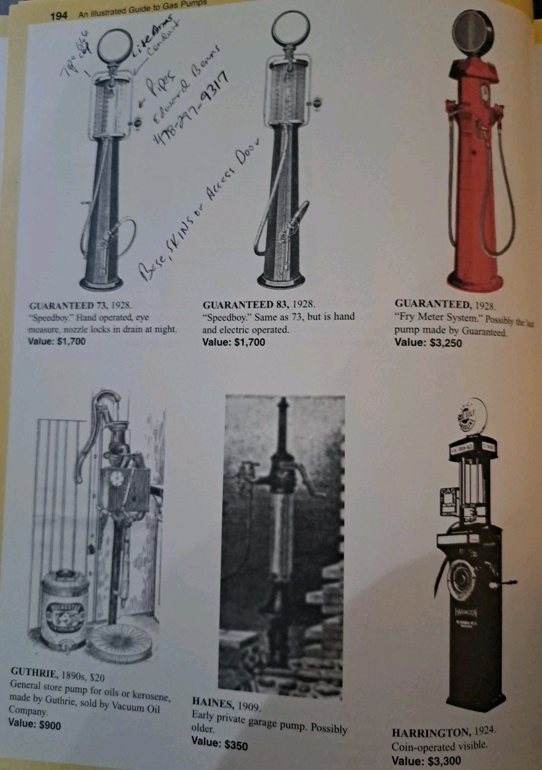 An Illustrated Guide to Gas Pumps Identification + Price Guide, J. Sim – GOOD