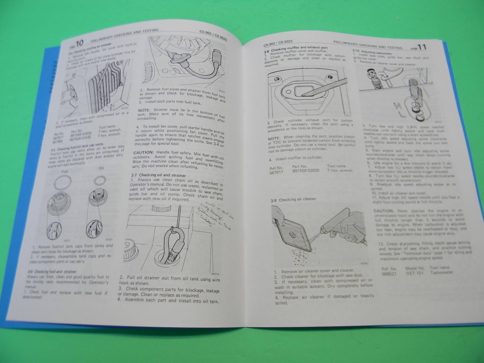 ECHO CS-302 CS-302S CHAINSAW SERVICE MANUAL ( TROUBLESHOOOTING ) —– MAN 104B