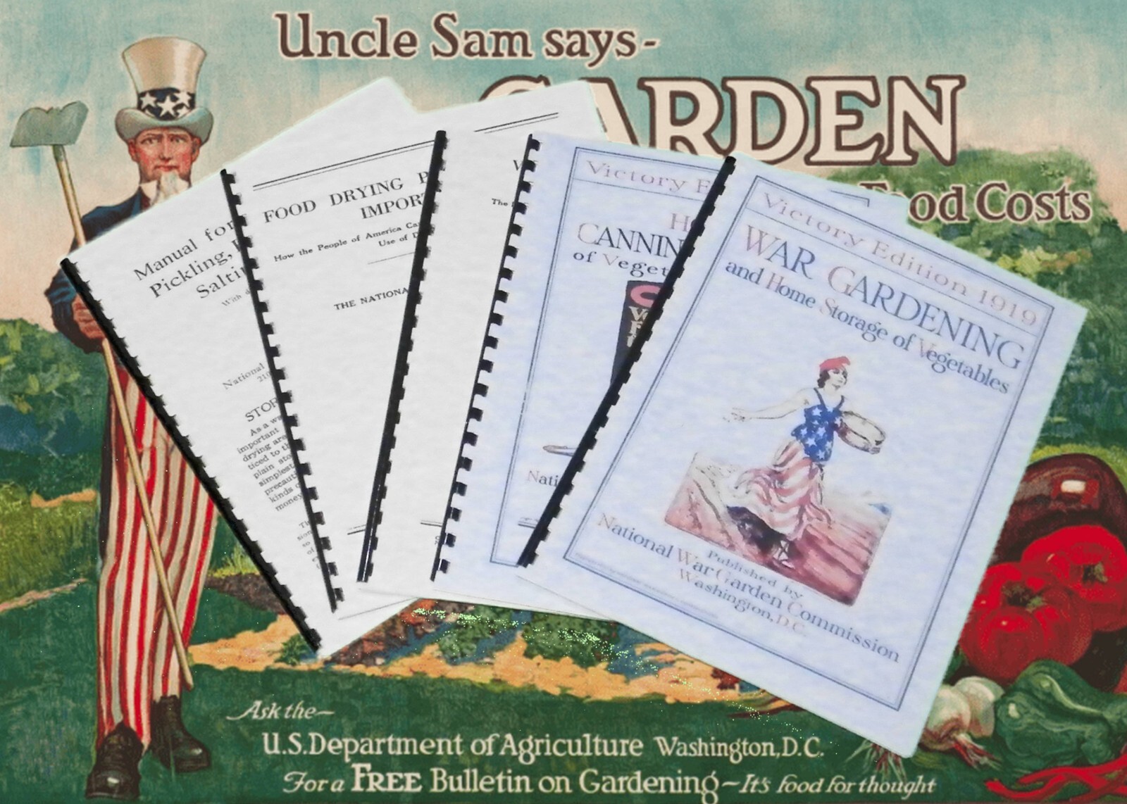 Lot Of Five War Gardening Commission Manuals 1917 – 1919