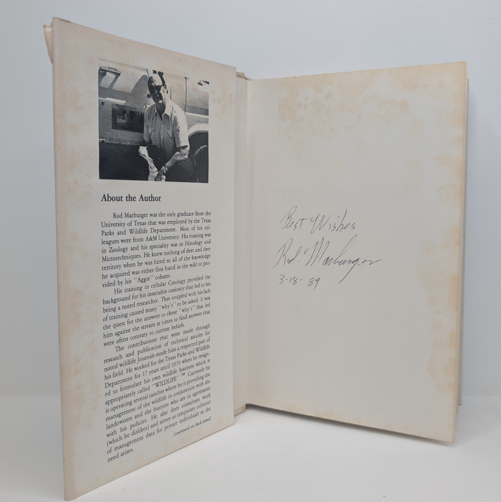 The King of Deer by Rodney G. Marburger SIGNED 1986 Second Edition ~ 272 Pages