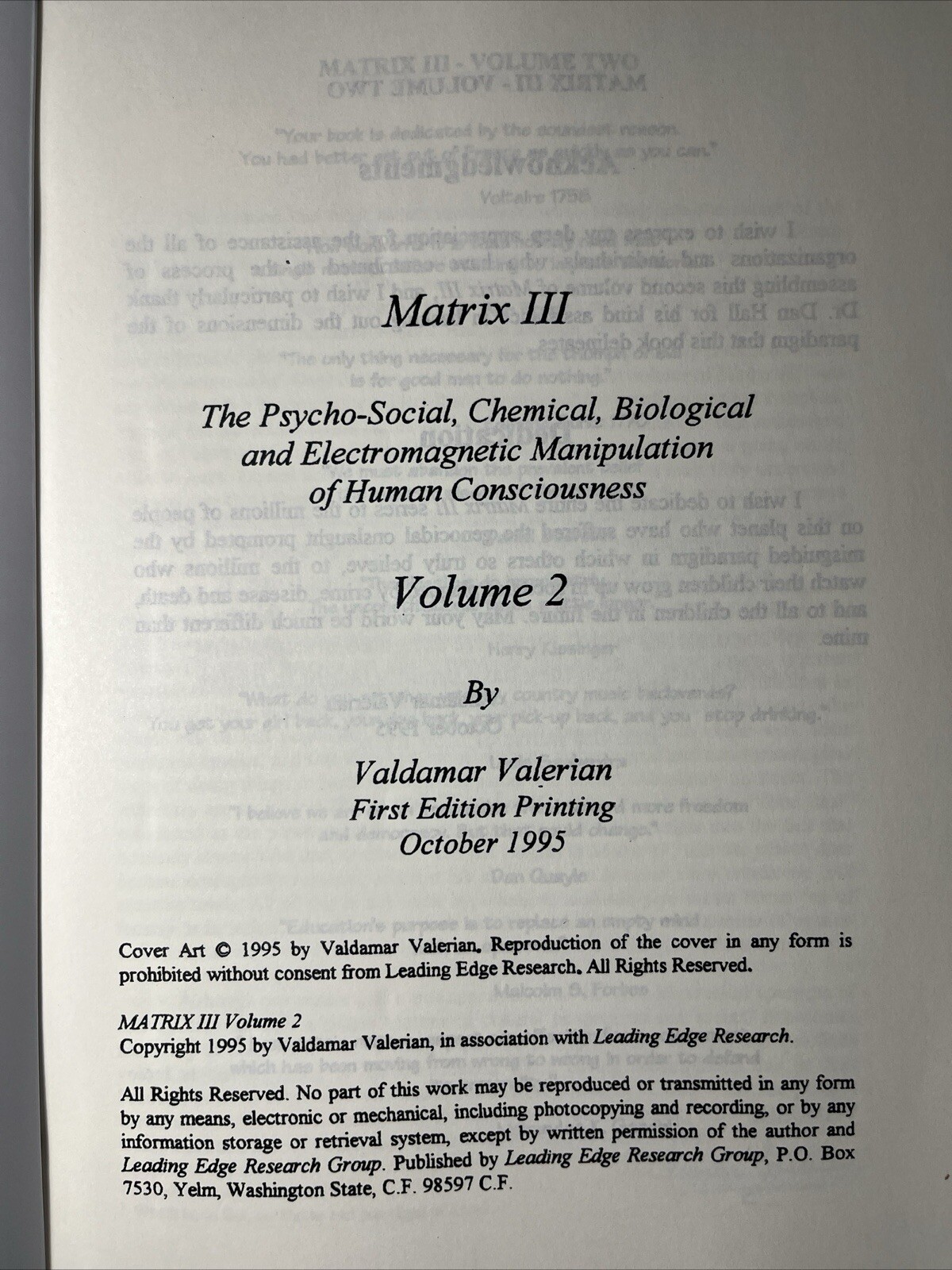 MATRIX III Volume I 1 & 2 II,UFO,Alien,Valdamar Valerian,Large 8.5*11”,REPRINT