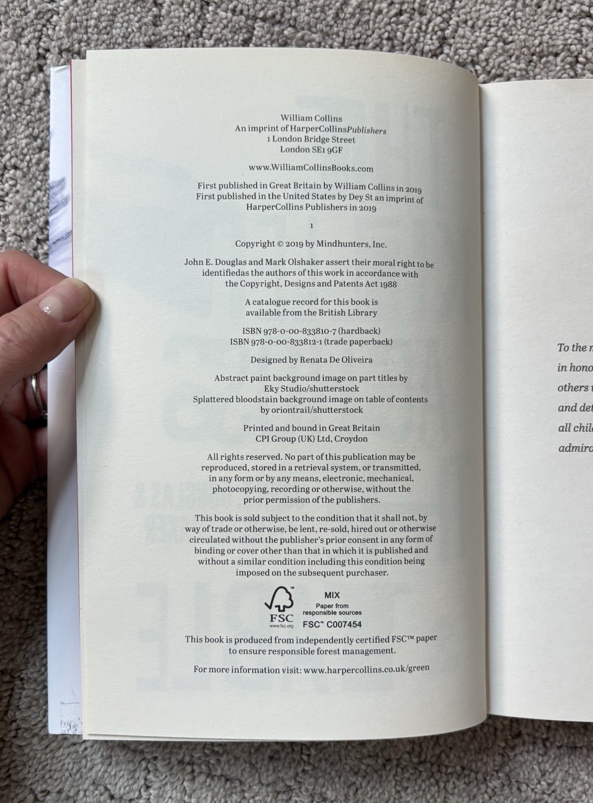 The Killer Across the Table by John Douglas and Mark Olshaker