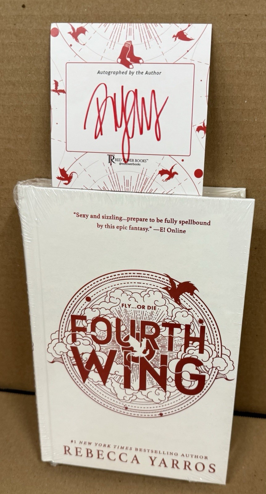Rebecca Yarros Fourth Wing Limited Edition Book with Auto Plate Signed