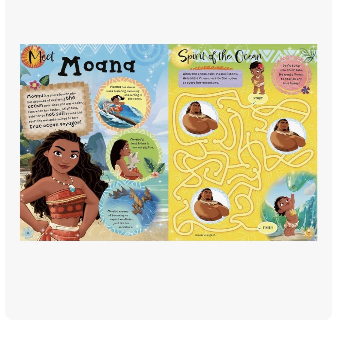 Disney Moana Annual 2025 Hardcover Illustrated Book Ages 4-8