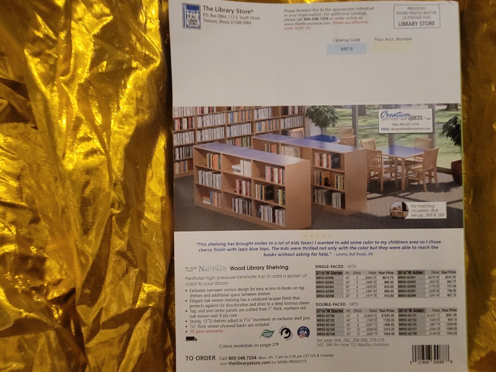THE LIBRARY STORE 2019 – THE CATALOG BOOK 594 Pages School Supplies AV Equipment