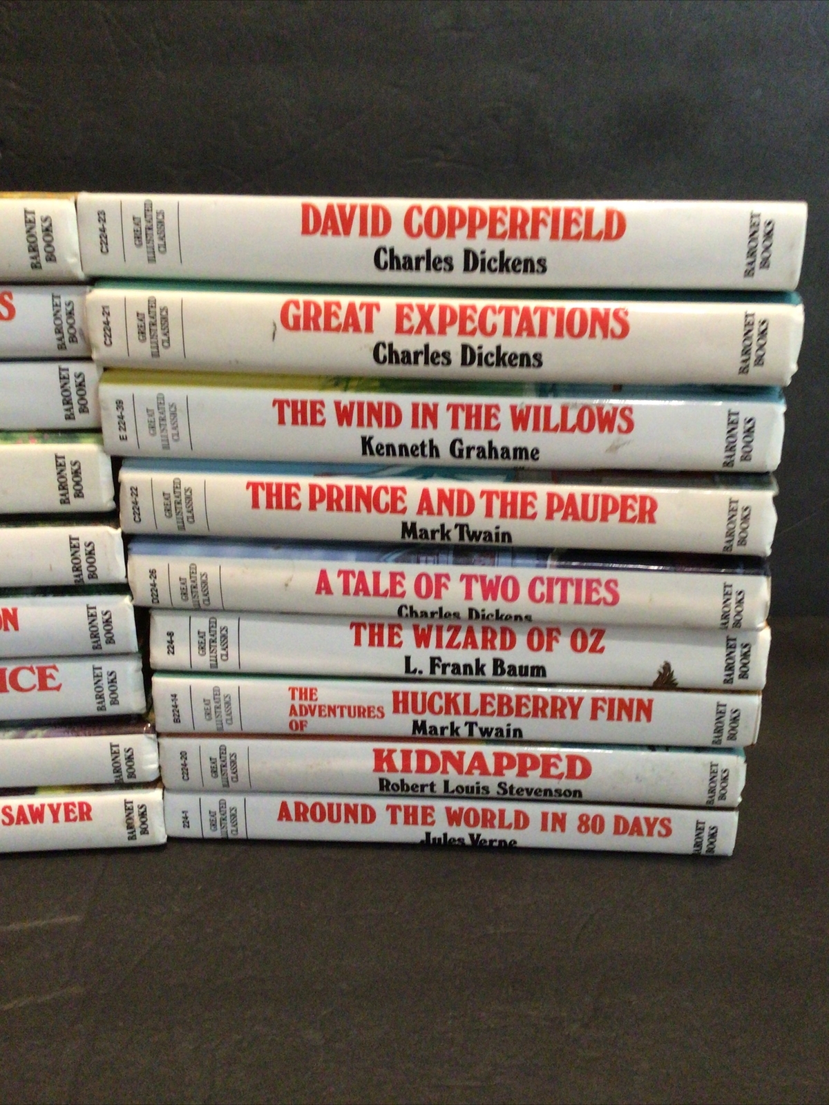 Great Illustrated Classics HC Lot Of 18 Books Sherlock Holmes Wizard of Oz Heidi