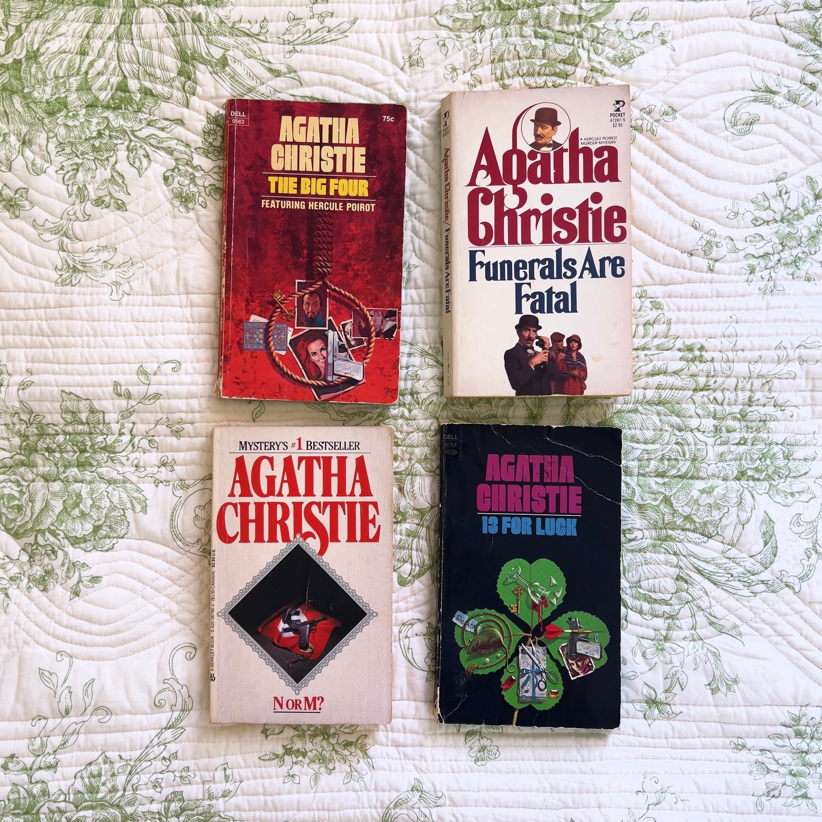 Agatha Christie Book Lot of 4 Paperback Mystery Novels