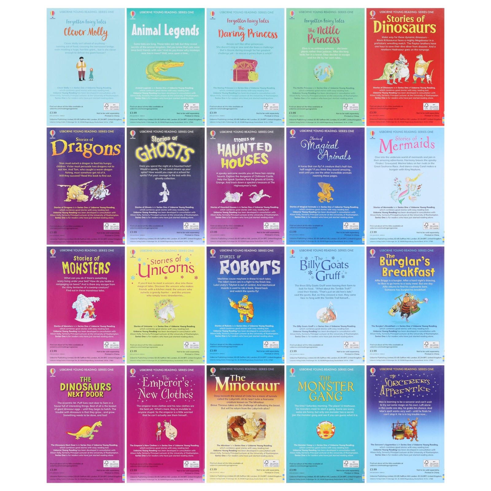 Usborne Reading 40 Books Collection Box Set (with Free Audio Online) – Ages 5+