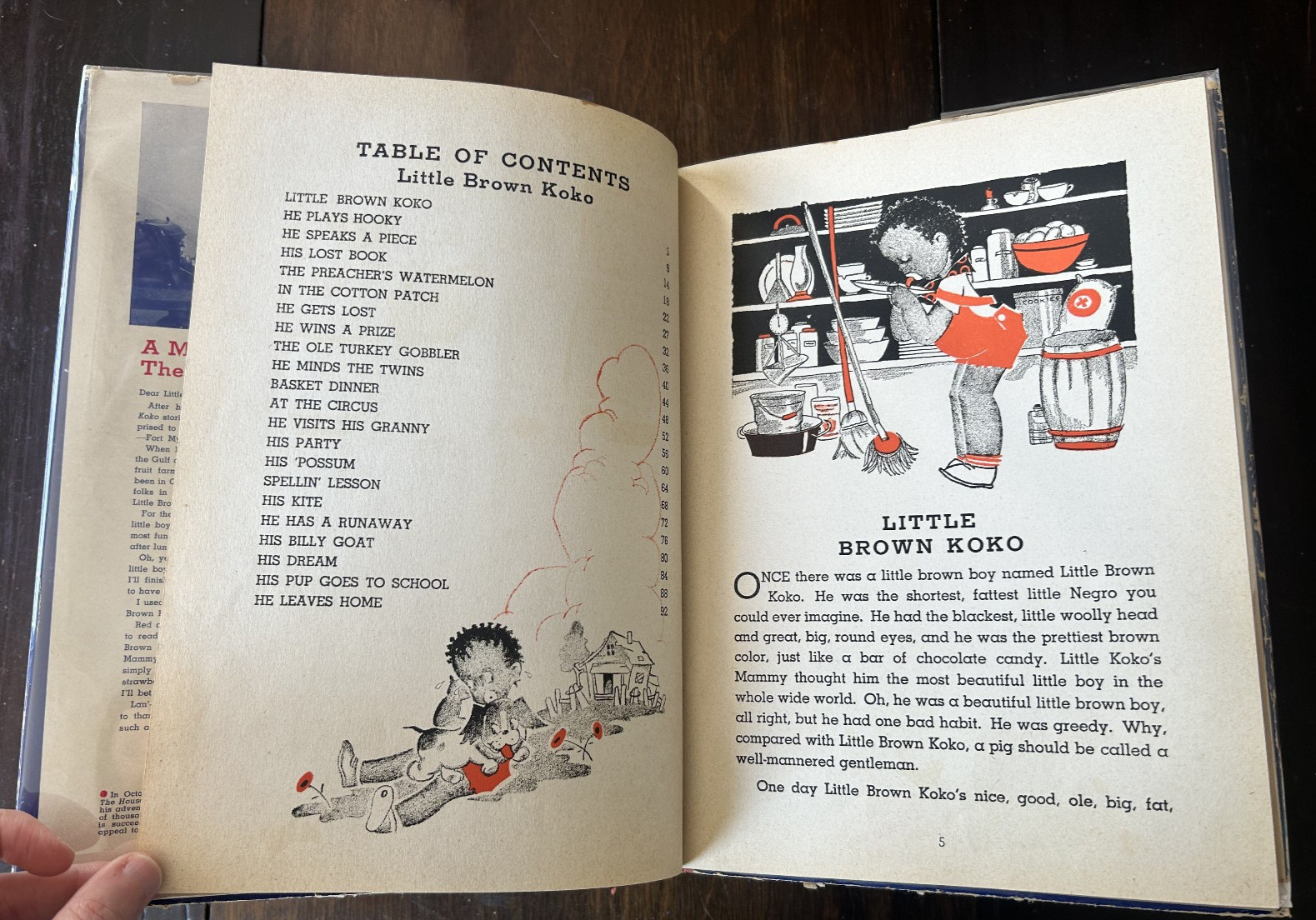 Little Brown Koko 1940 Dorothy Wagstaff HC w Dust Jacket Rare Vintage Children’s