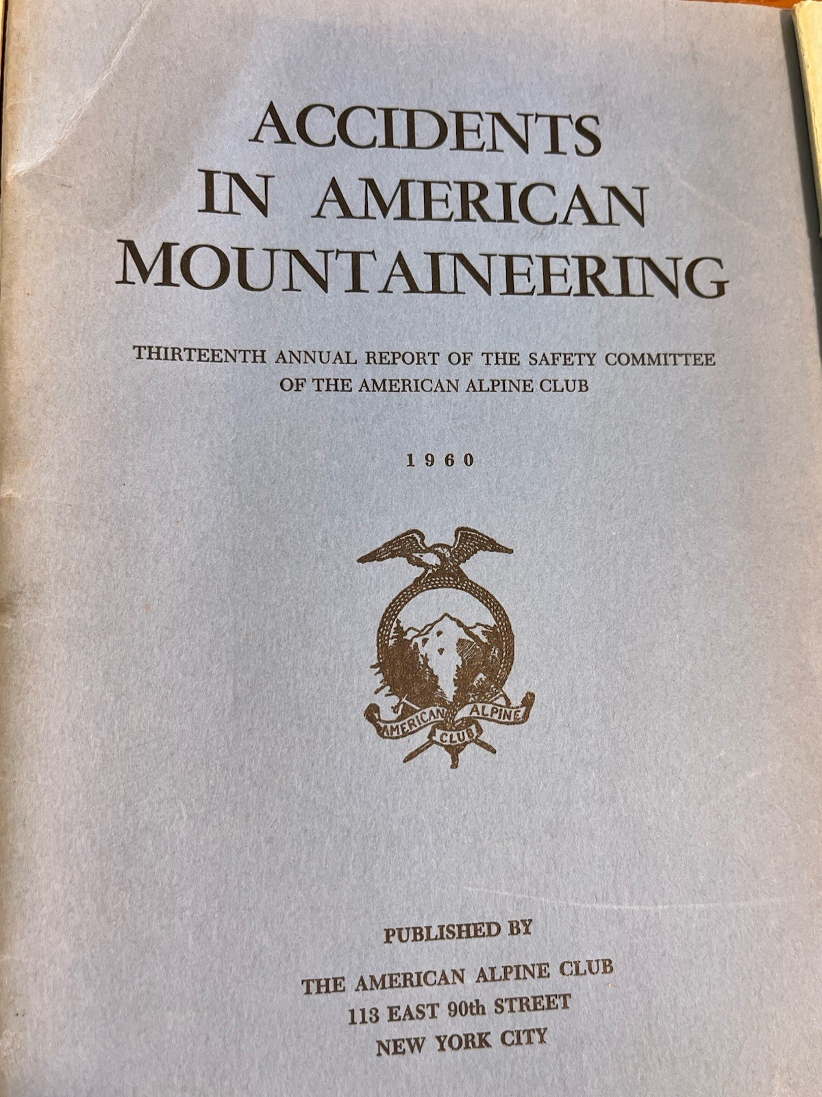 Vintage LOT of 7 Accidents in North American Mountaineering Alpine Club Books