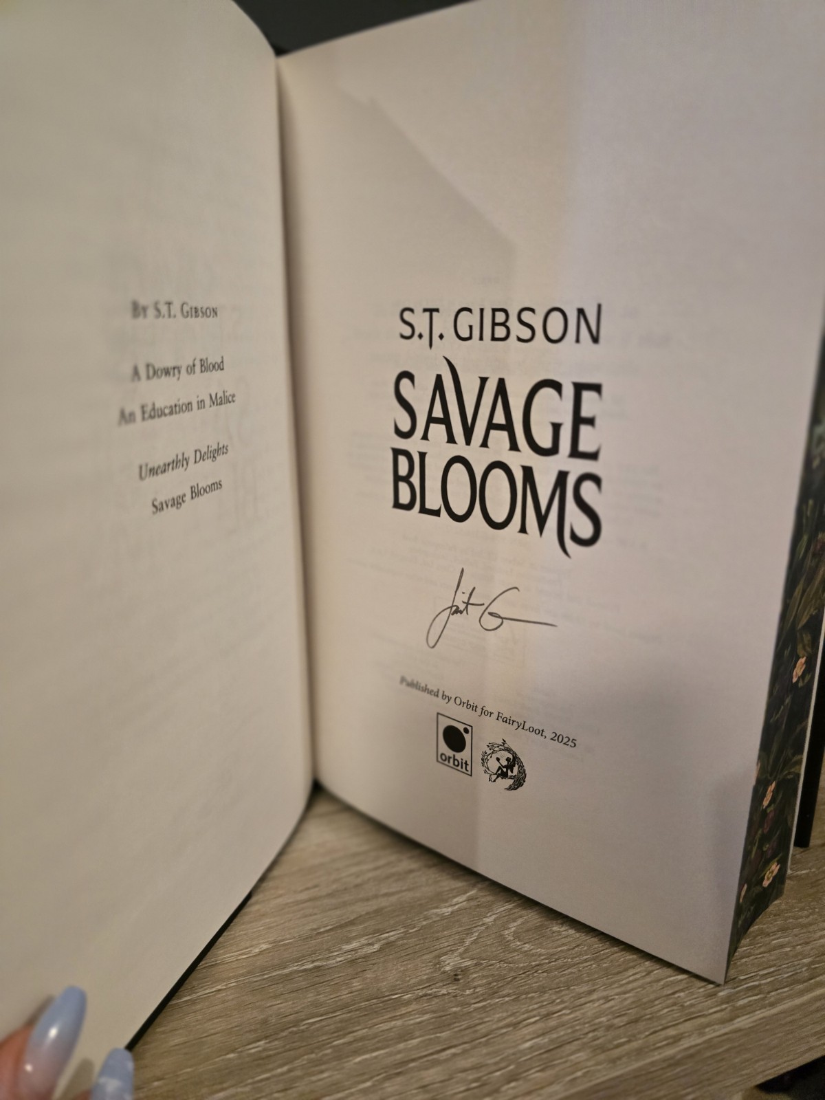 Fairyloot Savage Blooms by S.T. Gibson *SIGNED* Exclusive Edition Hardcover