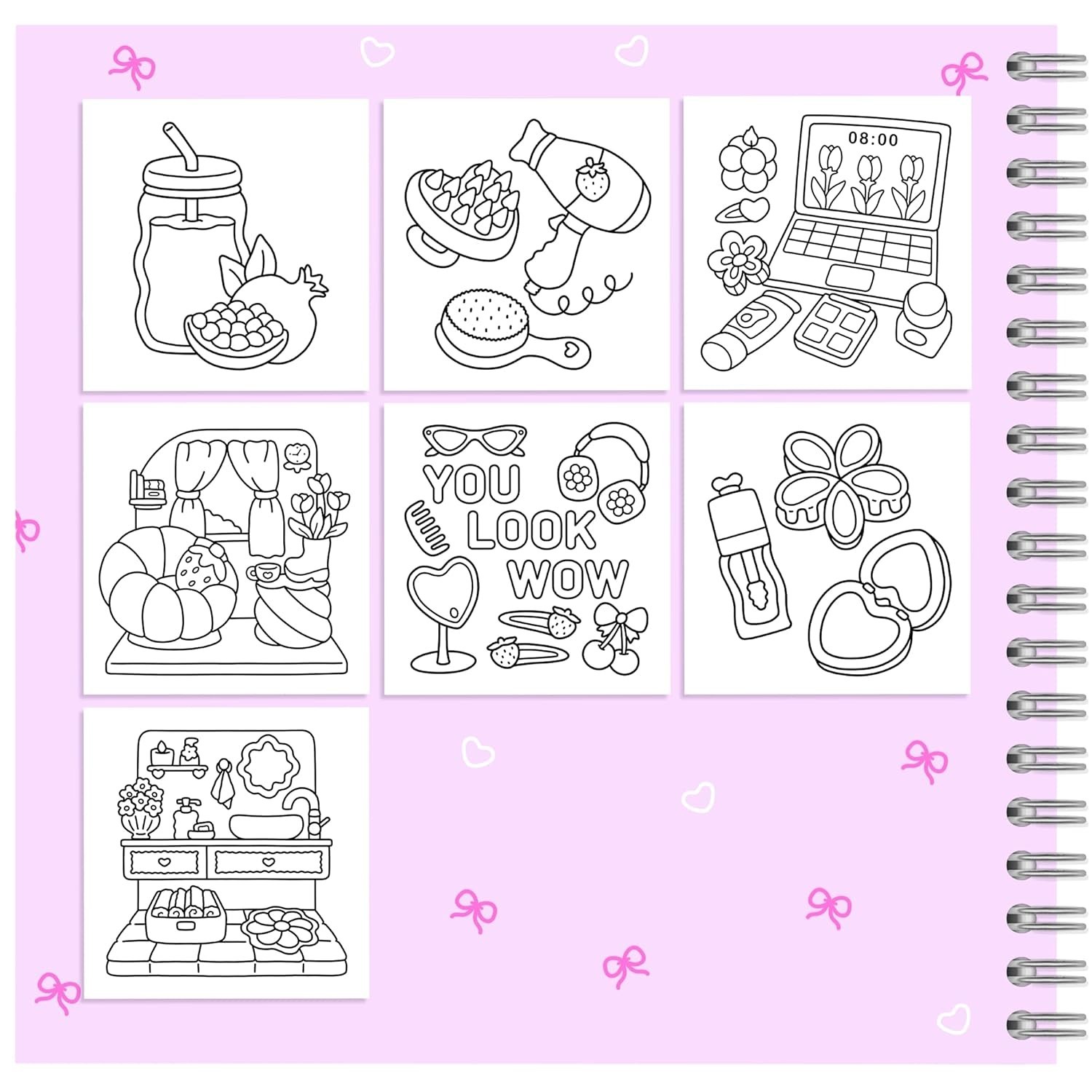 Self-Love: Girl Therapy Coloring Book, Spiral Bound, 40 pg. , 8.5″ x 8.5″