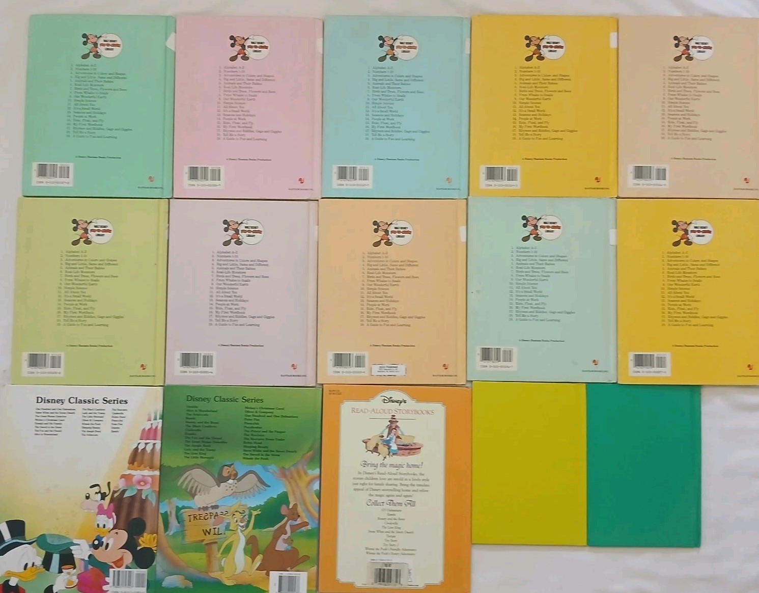 Disney Kids Book Lot 15 Fun-To-Learn Library and Storybooks Mixed Set
