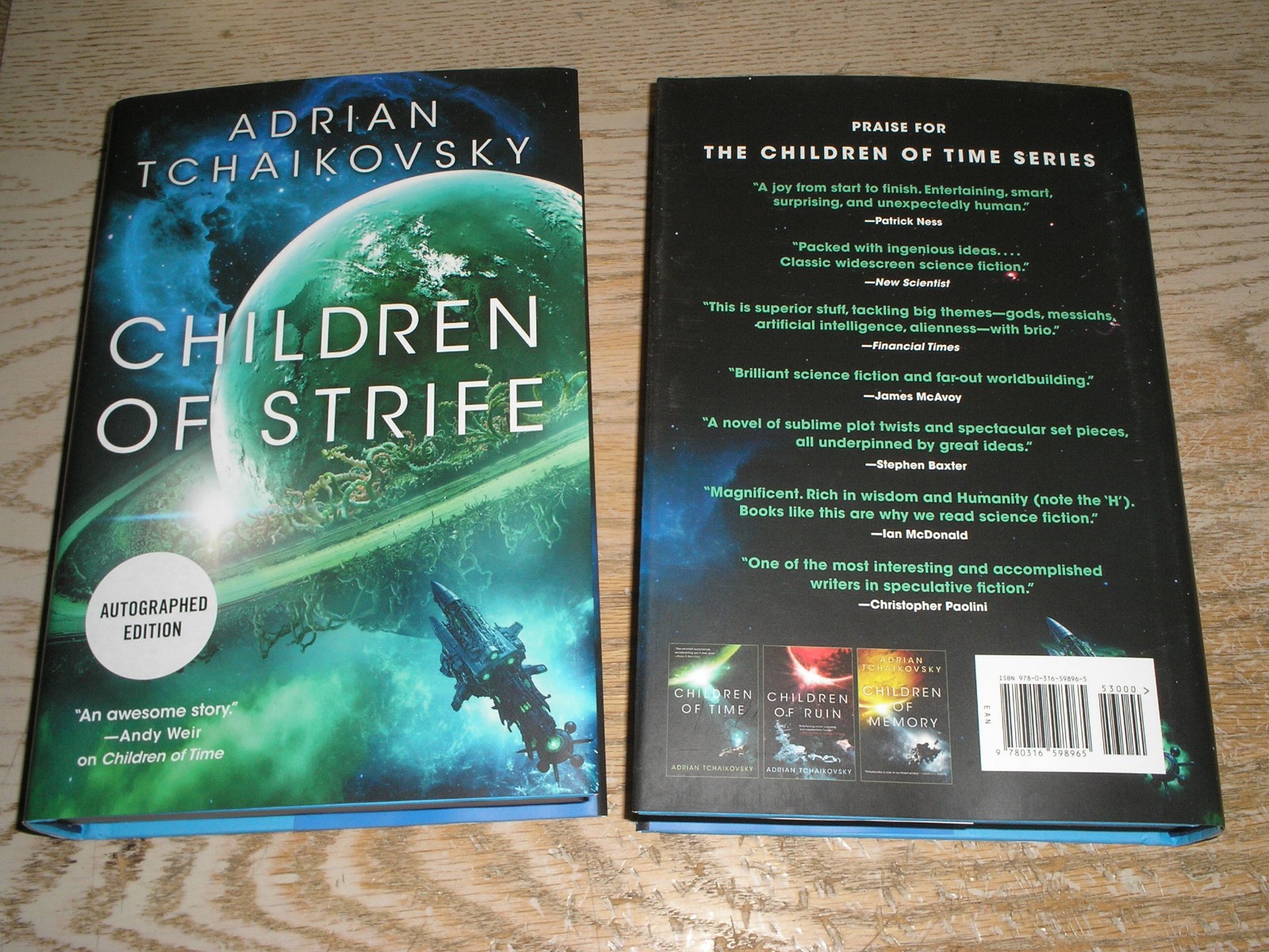 SIGNED NEW 1st US print Children of Strife Hardcover by Tchaikovsky, Adrian