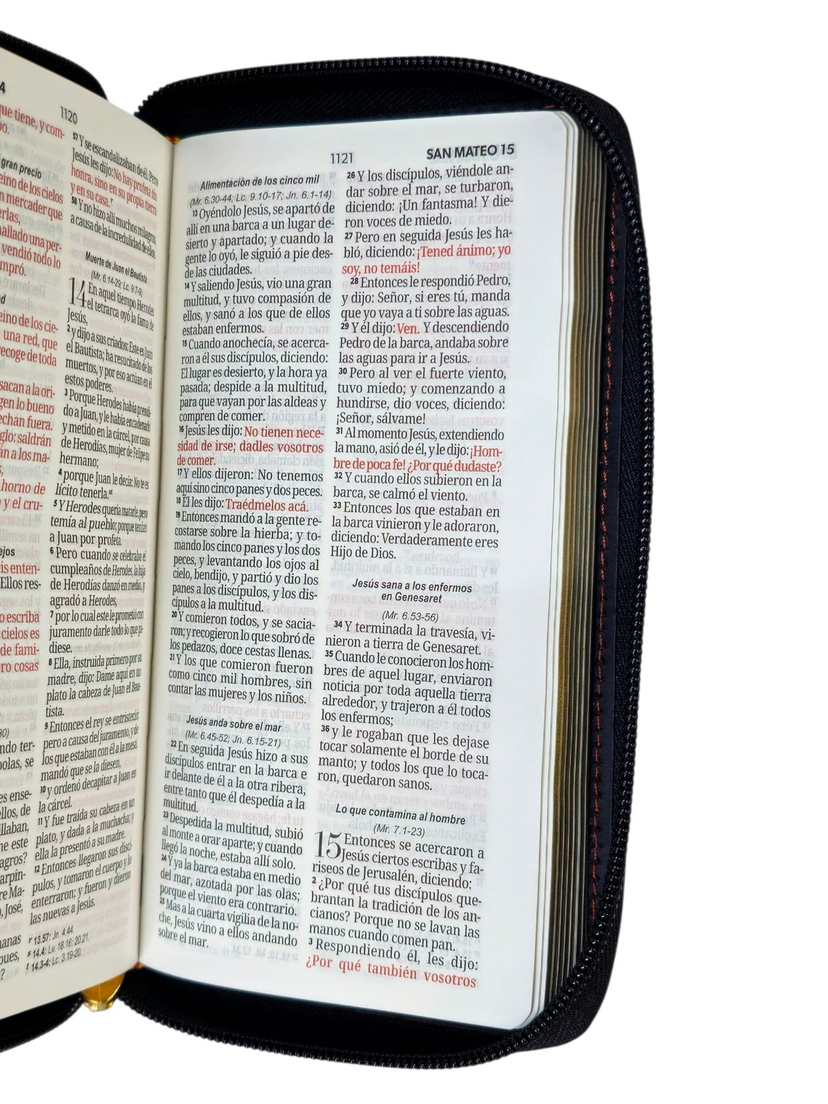 Biblia Chequera Letra 8.5 puntos RV1960 imit piel coral y gris claro