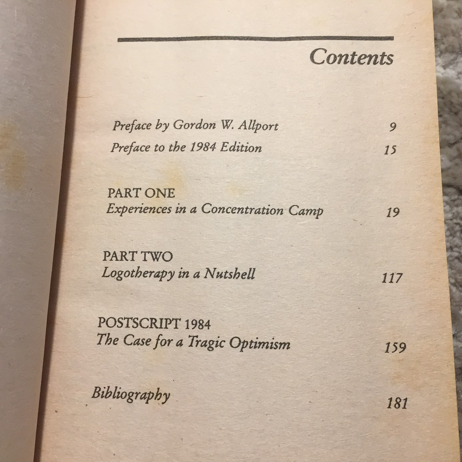 Man’s Search For Meaning Viktor E. Frankl 1985 Washington Square Press Jewish