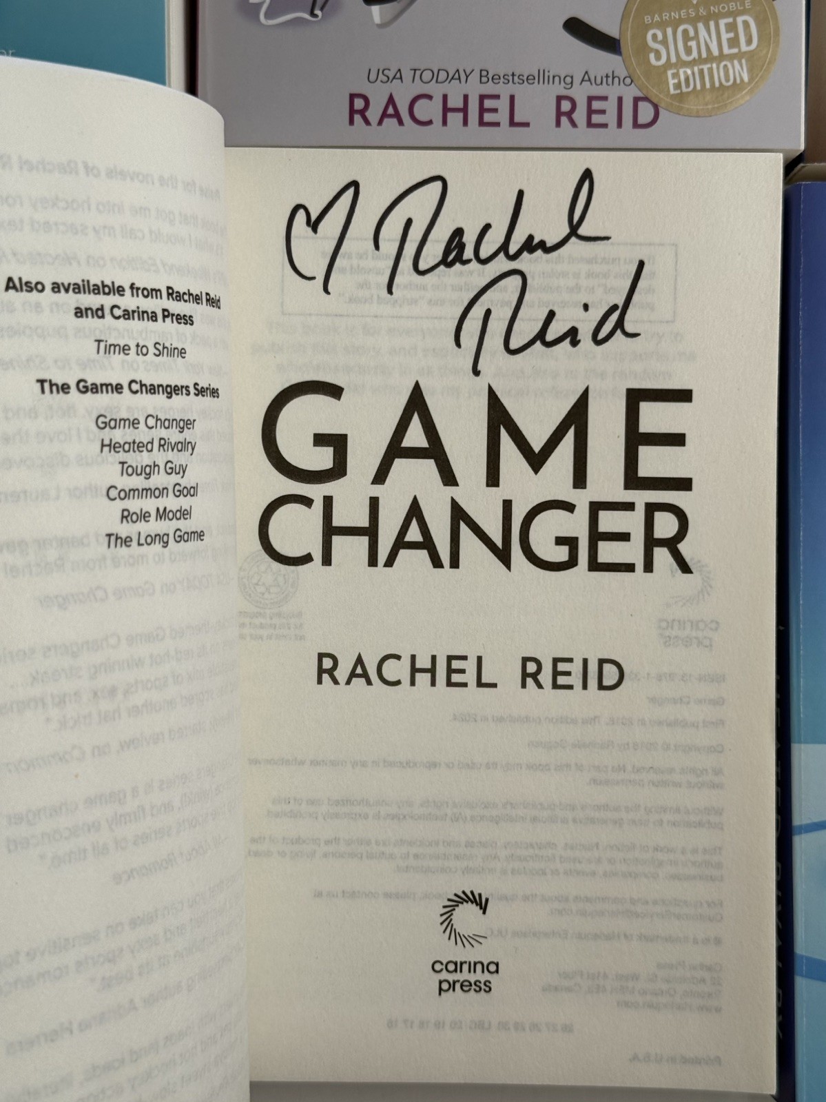 Heated Rivalry Series Signed Rachel Reid