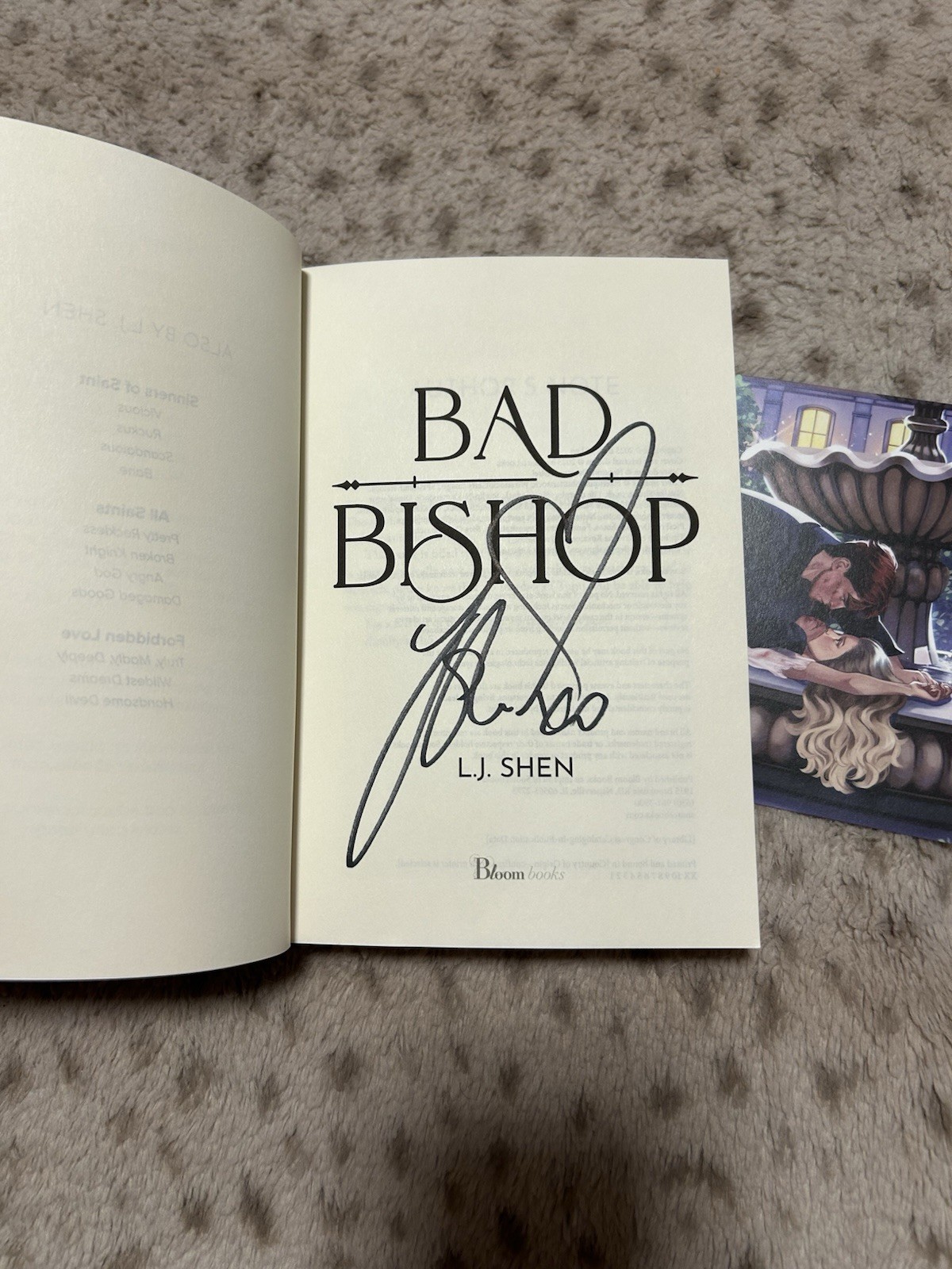 Bad Bishop by LJ Shen ARC (advance readers copy) SIGNED