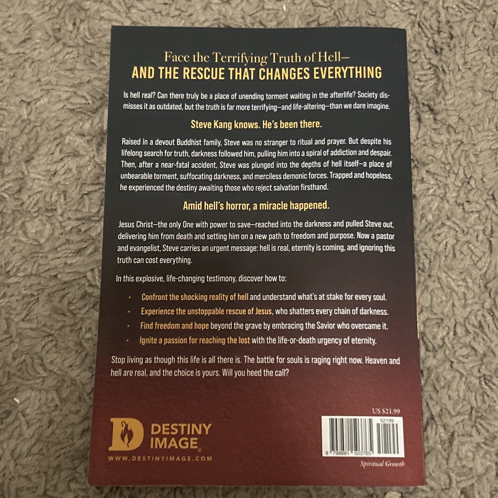 Steve Kang 8 Hours in Hell (Paperback) Nde Collection