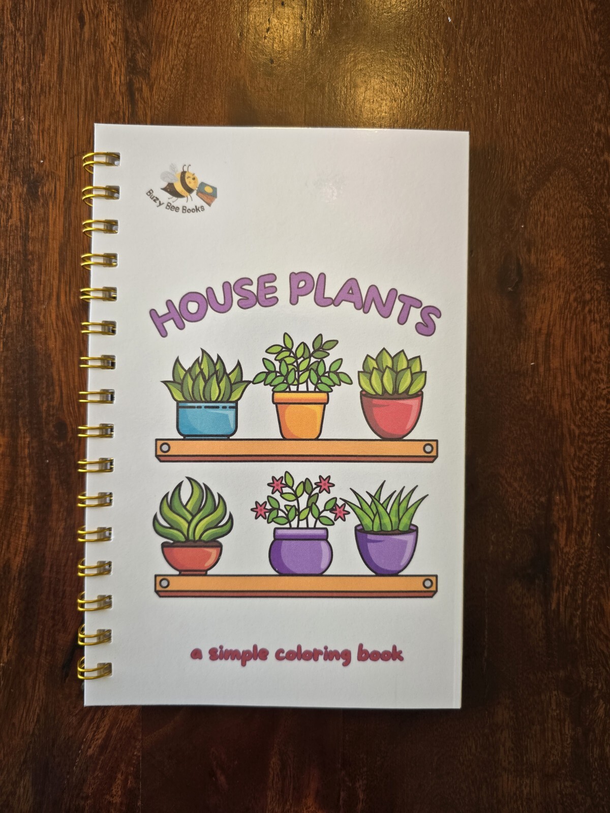 House Plants Coloring books for adults. A5 Size Coloring Book 8.5 in X 5.5 in.
