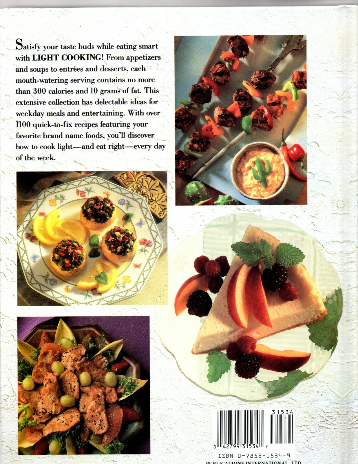 Low Fat, Low Calorie, Low Cholesterol Light Cooking (1994, Hardcover) 608 pages