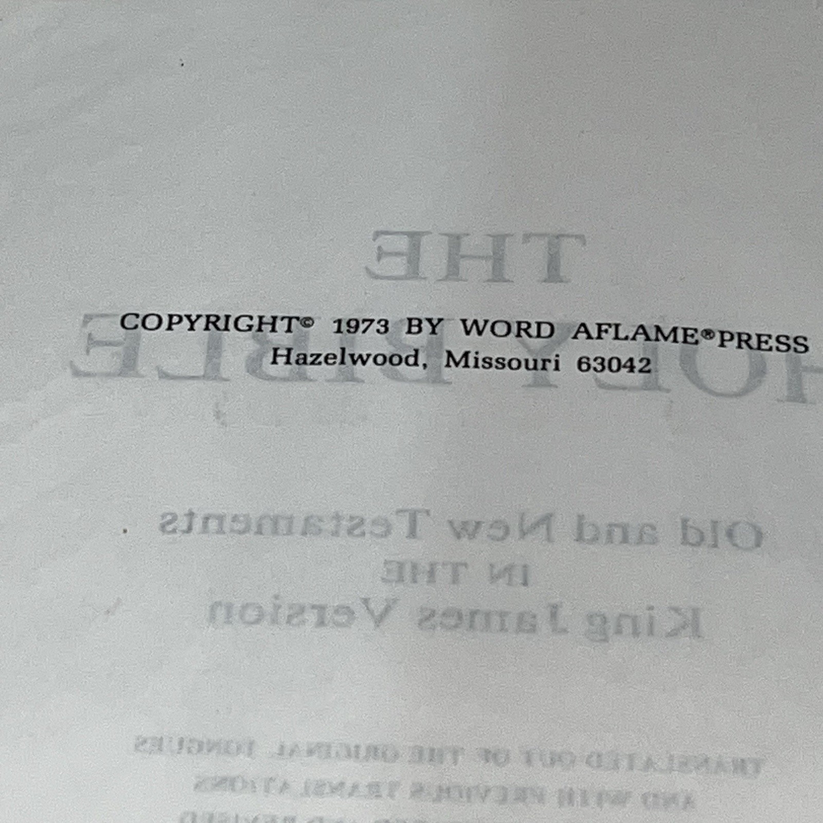 Holy Bible Concordance KJV Red Letter Edition 1973 Burgundy Word Aflame Press