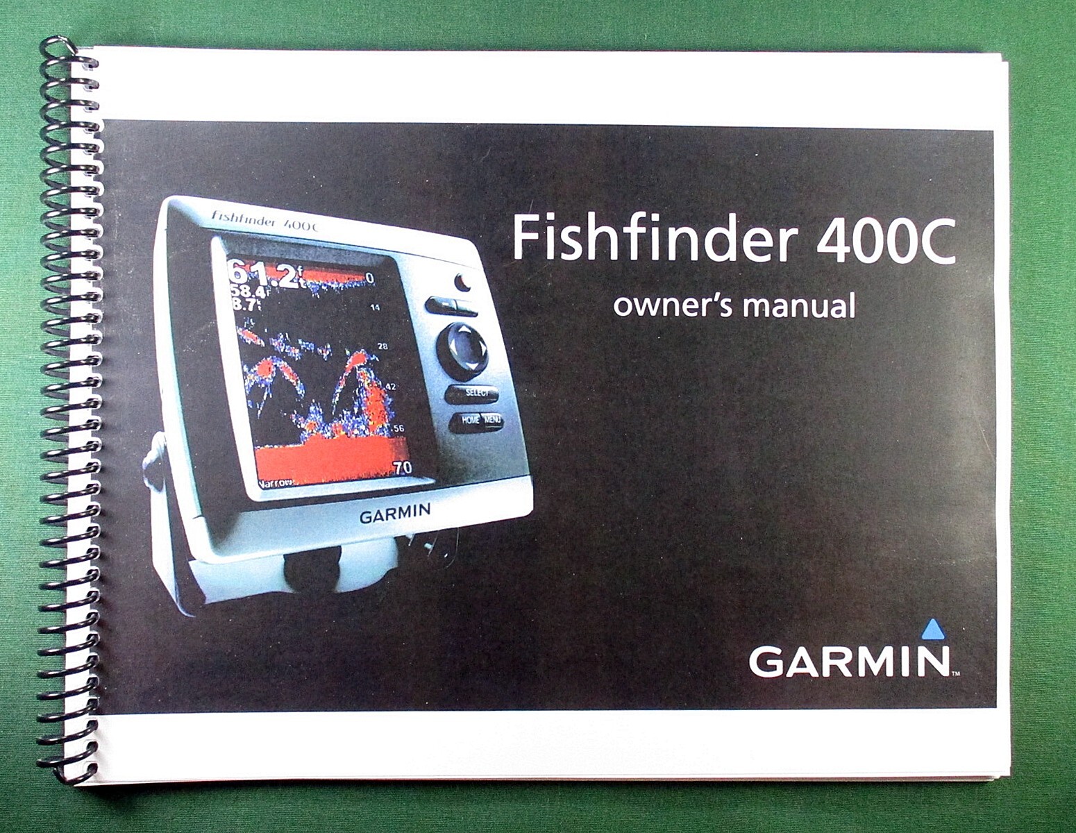 Garmin Fishfinder 400c Owner’s Manual: Full Color 40 Pages & Clear Covers