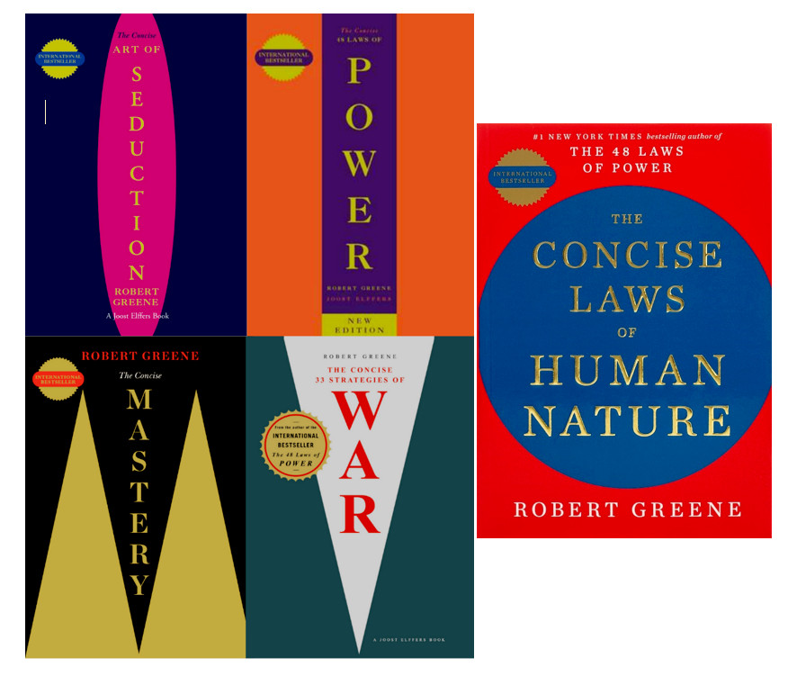 Robert Greene Collection 5 Books Set [CONCISE] Seduction Power Mastery War