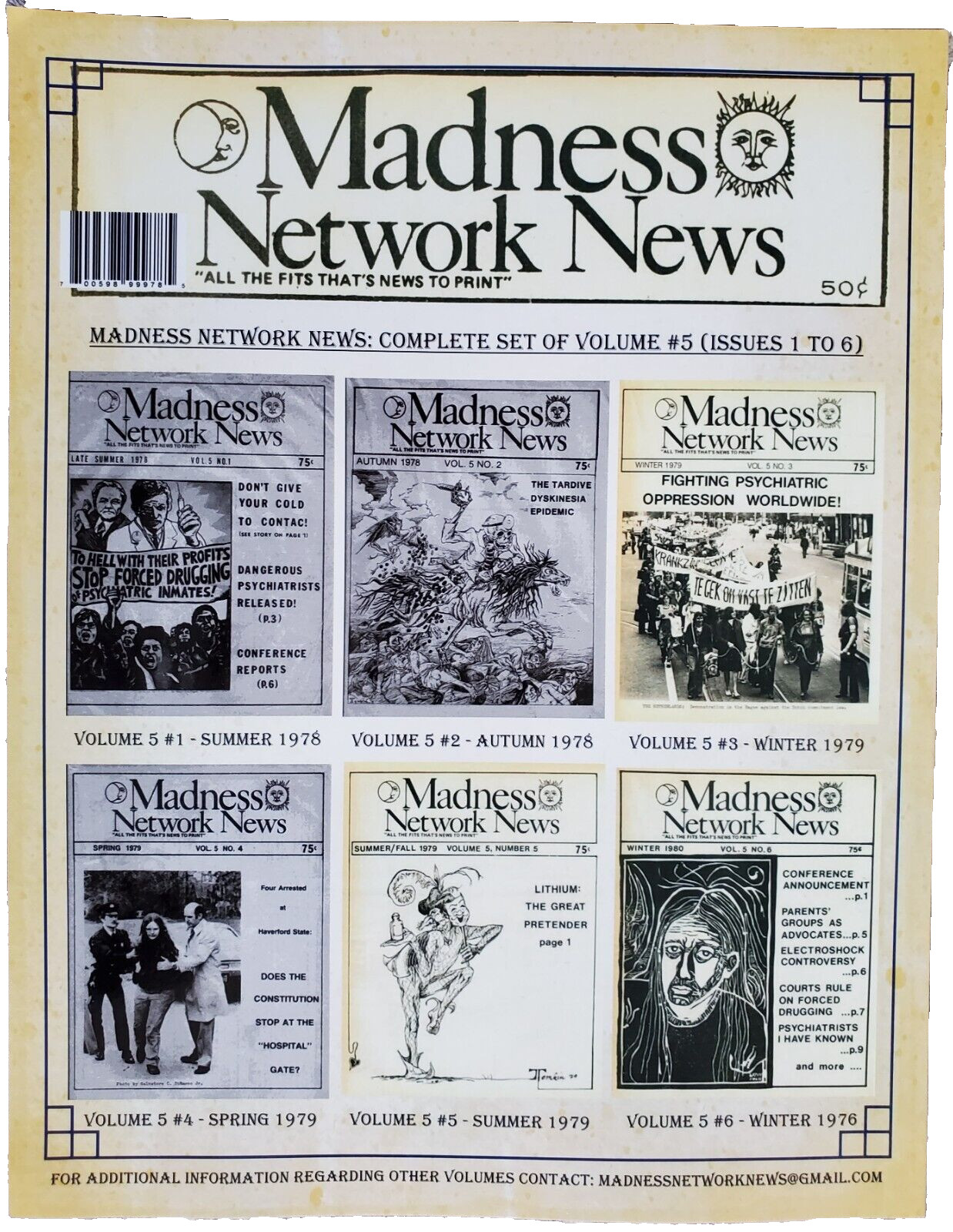 Madness Network News 8.5 X 11 Full Volume Books, (Volumes: 1, 2, 3, 5, 6, 7 & 8)
