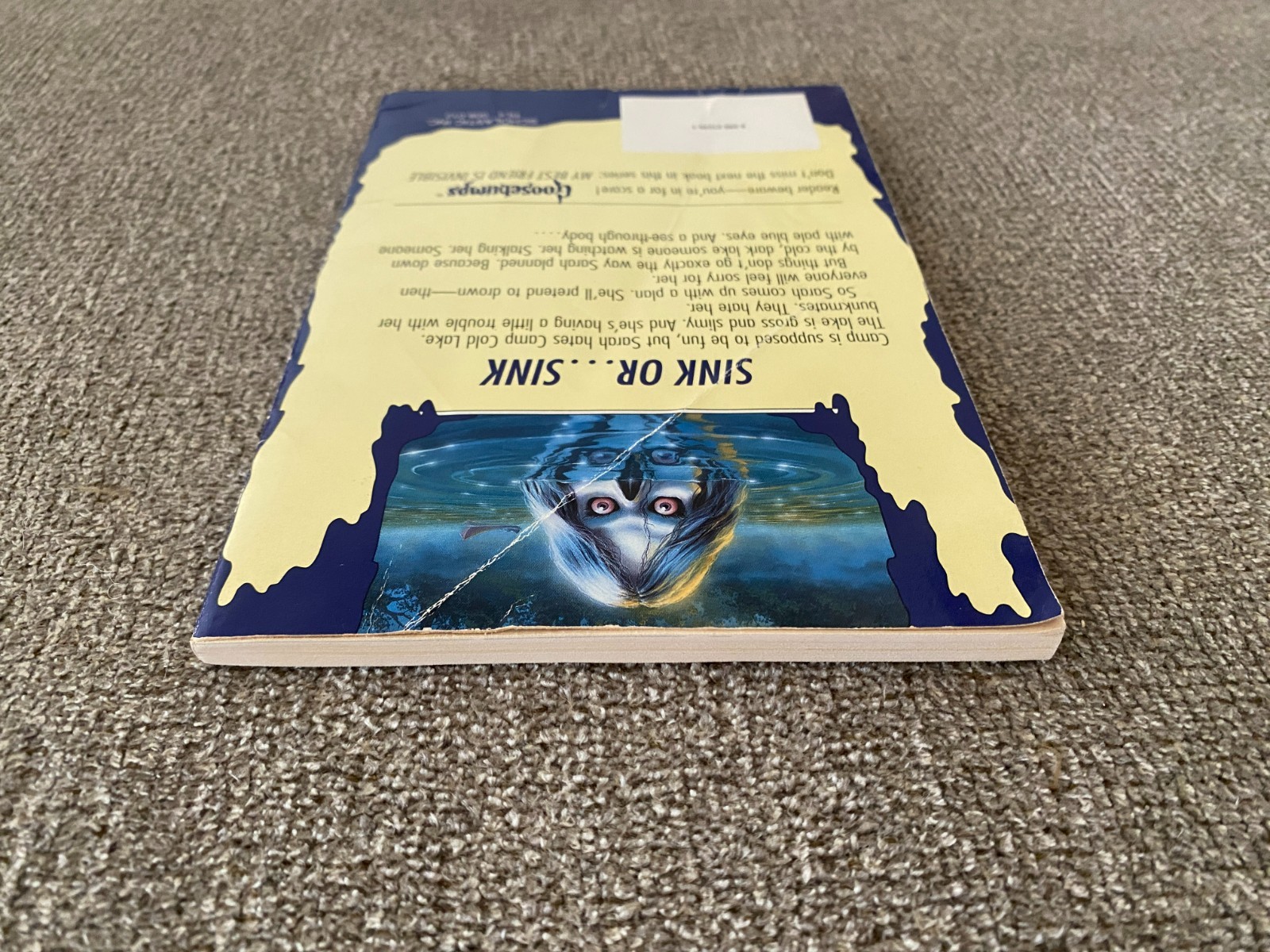 Good Thin Edition 1st print Goosebumps #56 The Curse of Camp Cold Lake ~ Stine