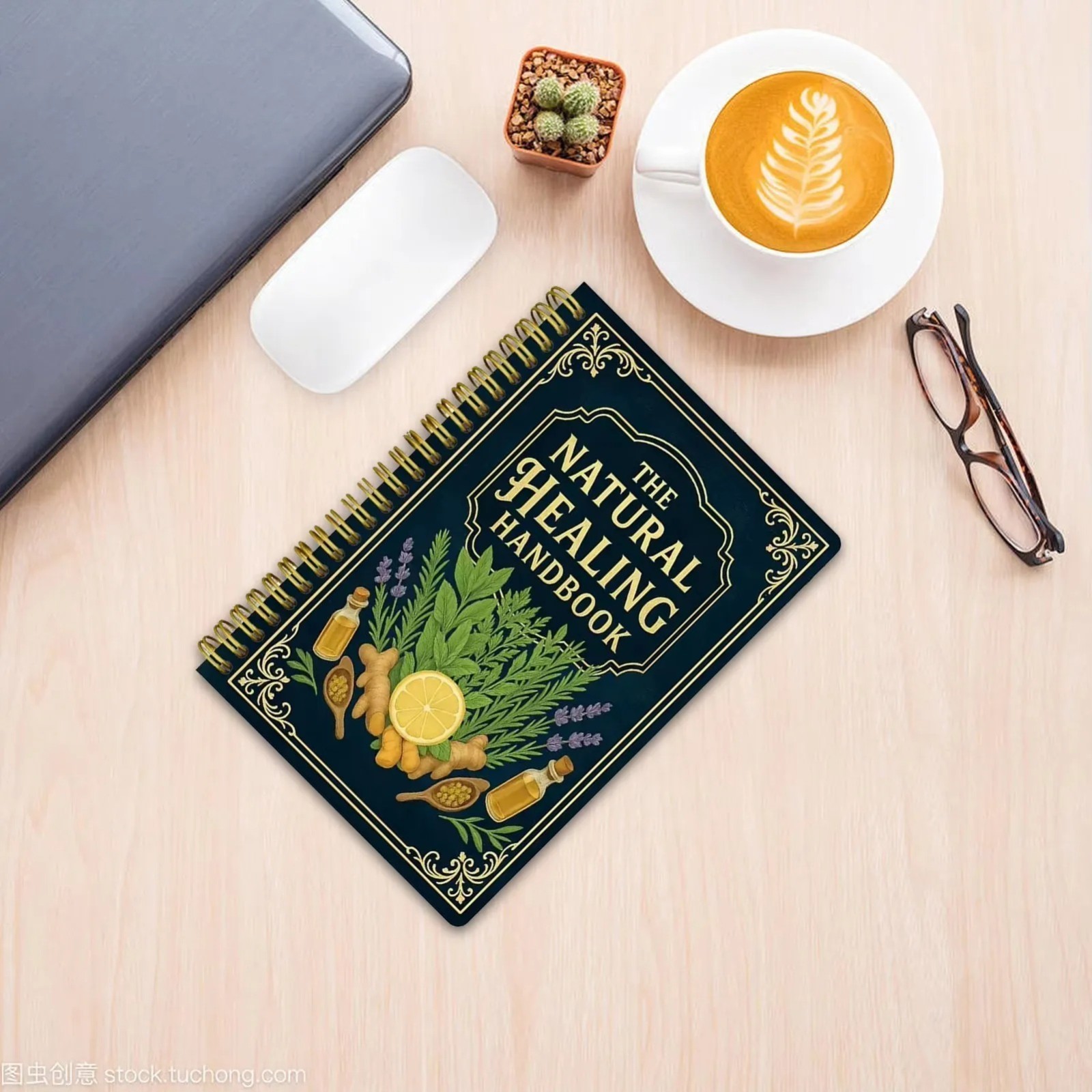 The Natural Healing Handbook, Spiral-Bound Guide For Herbal Remedies And Natural