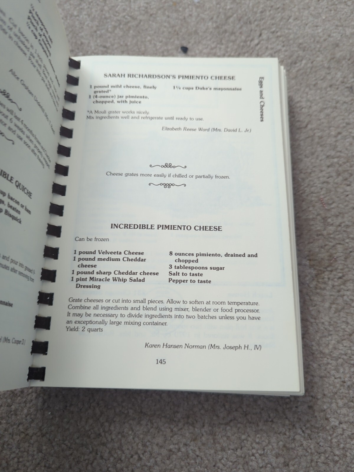 Christ Episcopal Church New Bern, NC Spiral Cookbook 1981 400+ Pages