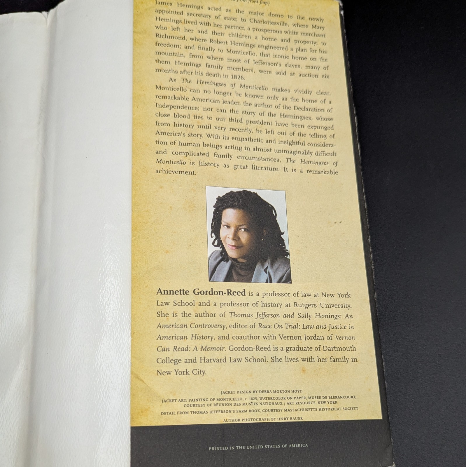 The Hemingses of Monticello: An American Family, Annette Gordon-Reed, Good +