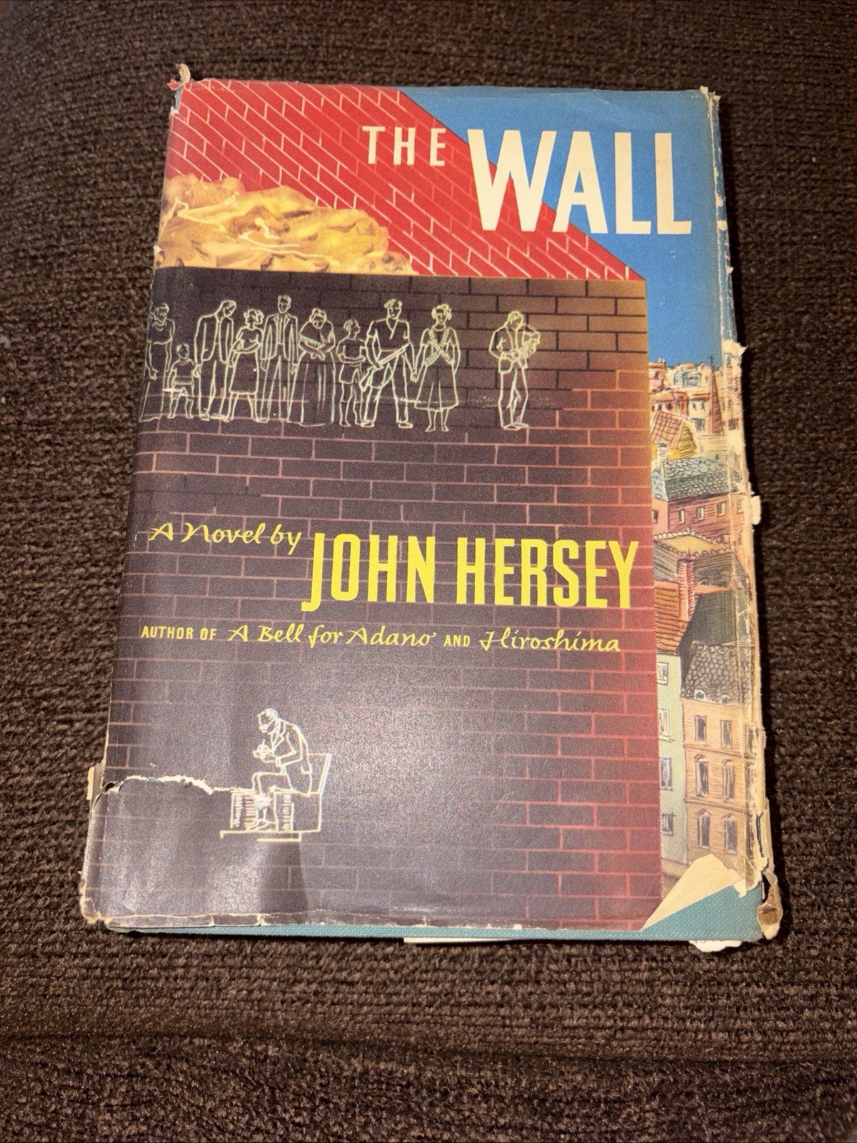 John Hersey The Wall 1950 w/ Dust Jacket WWII Holocaust