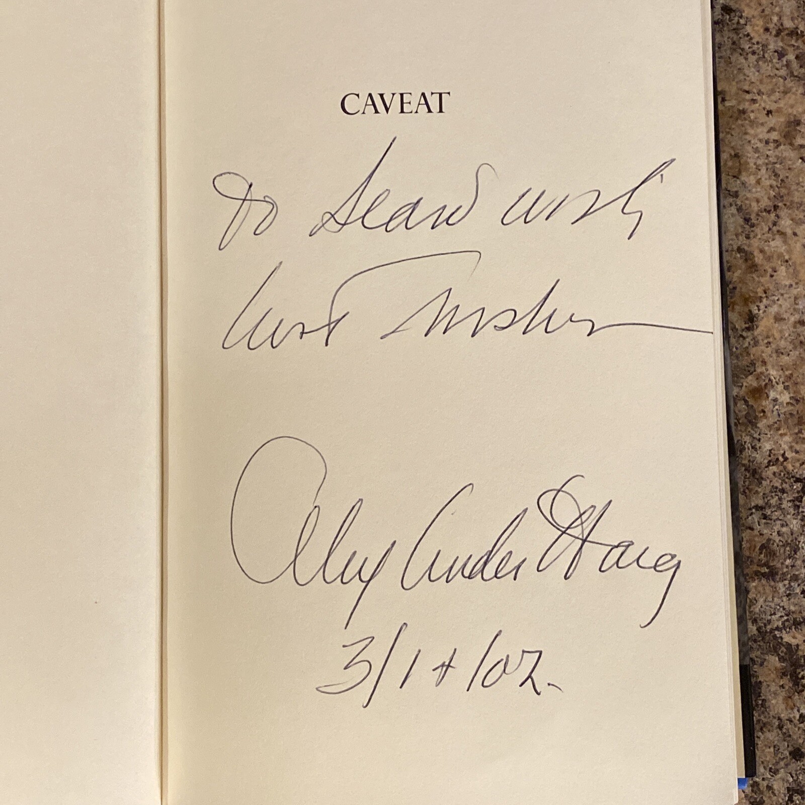 Caveat – Signed by Alexander M. Haig, Jr. 1st/3rd Near Fine Hardcover